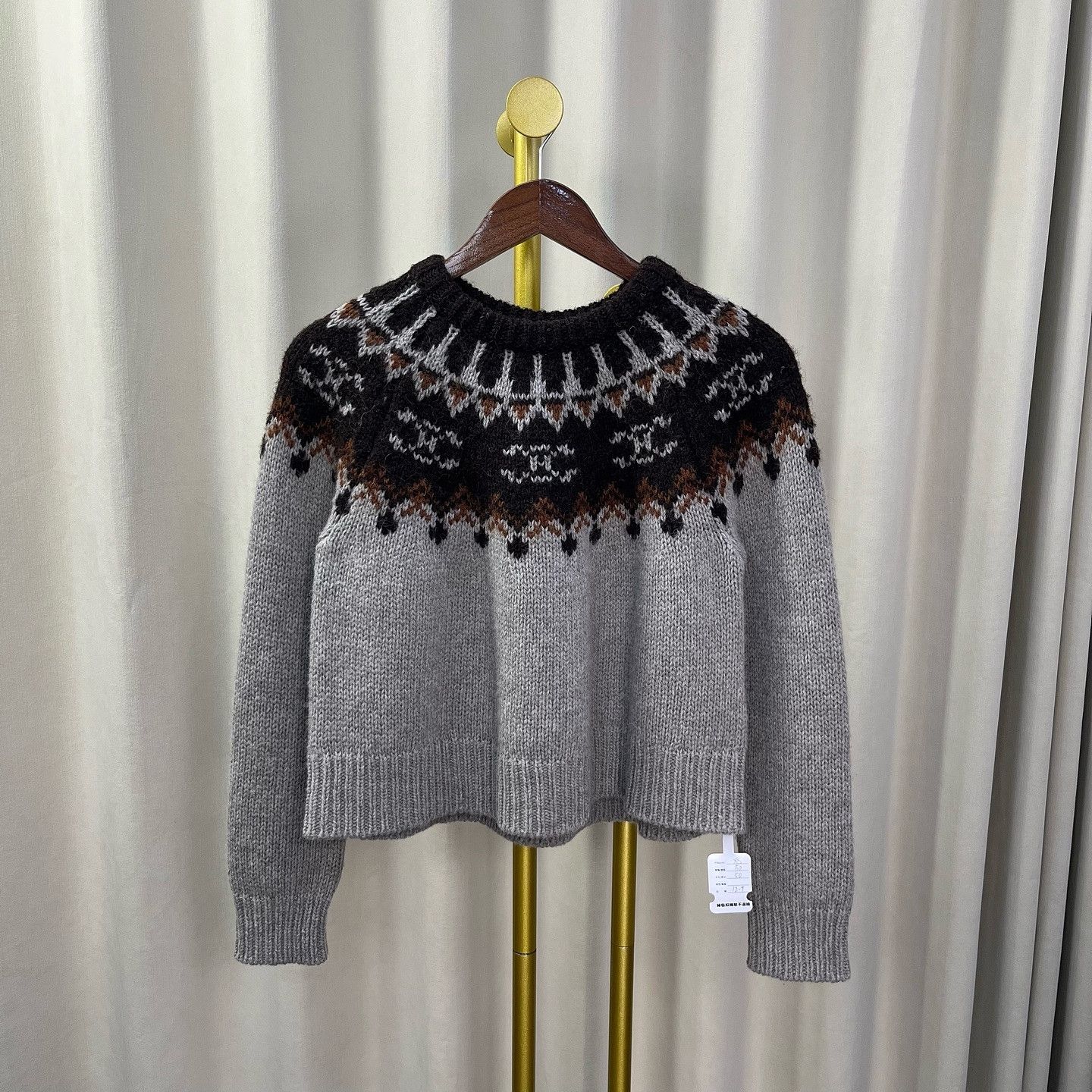 Celine CELINE Fair Isle Wool Sweater XS Size XS / US 0-2 / IT 36-38 - 1 Thumbnail