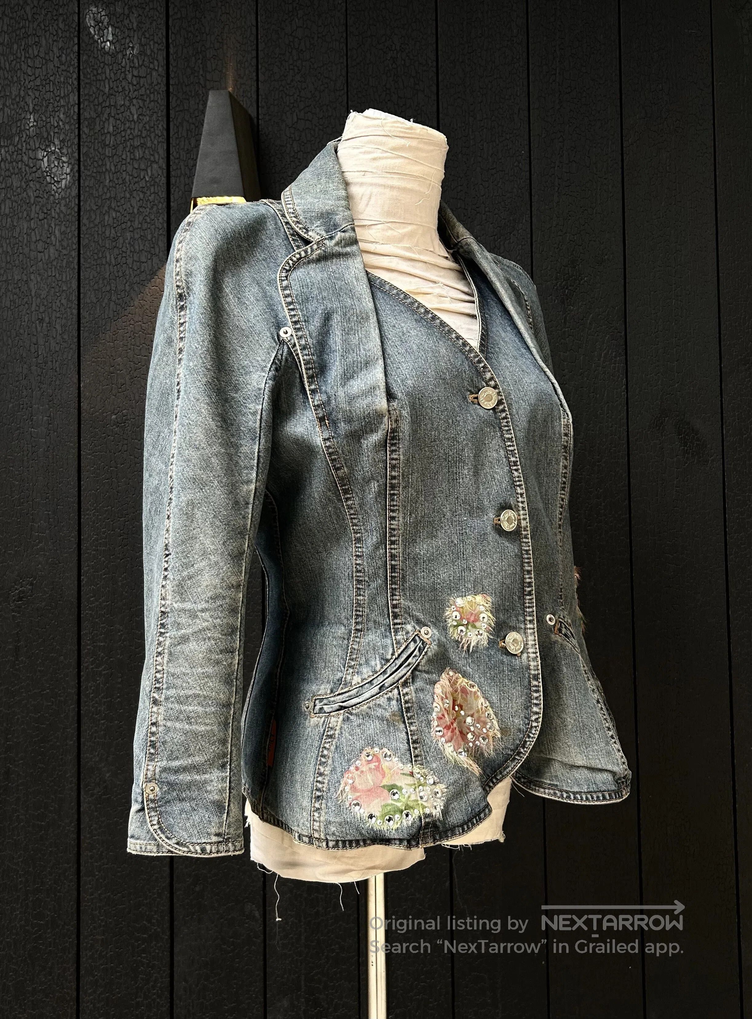 Dior Christian Dior 04ss Beaded Denim Blazer. Size M / US 6-8 / IT 42-44 - 5 Thumbnail