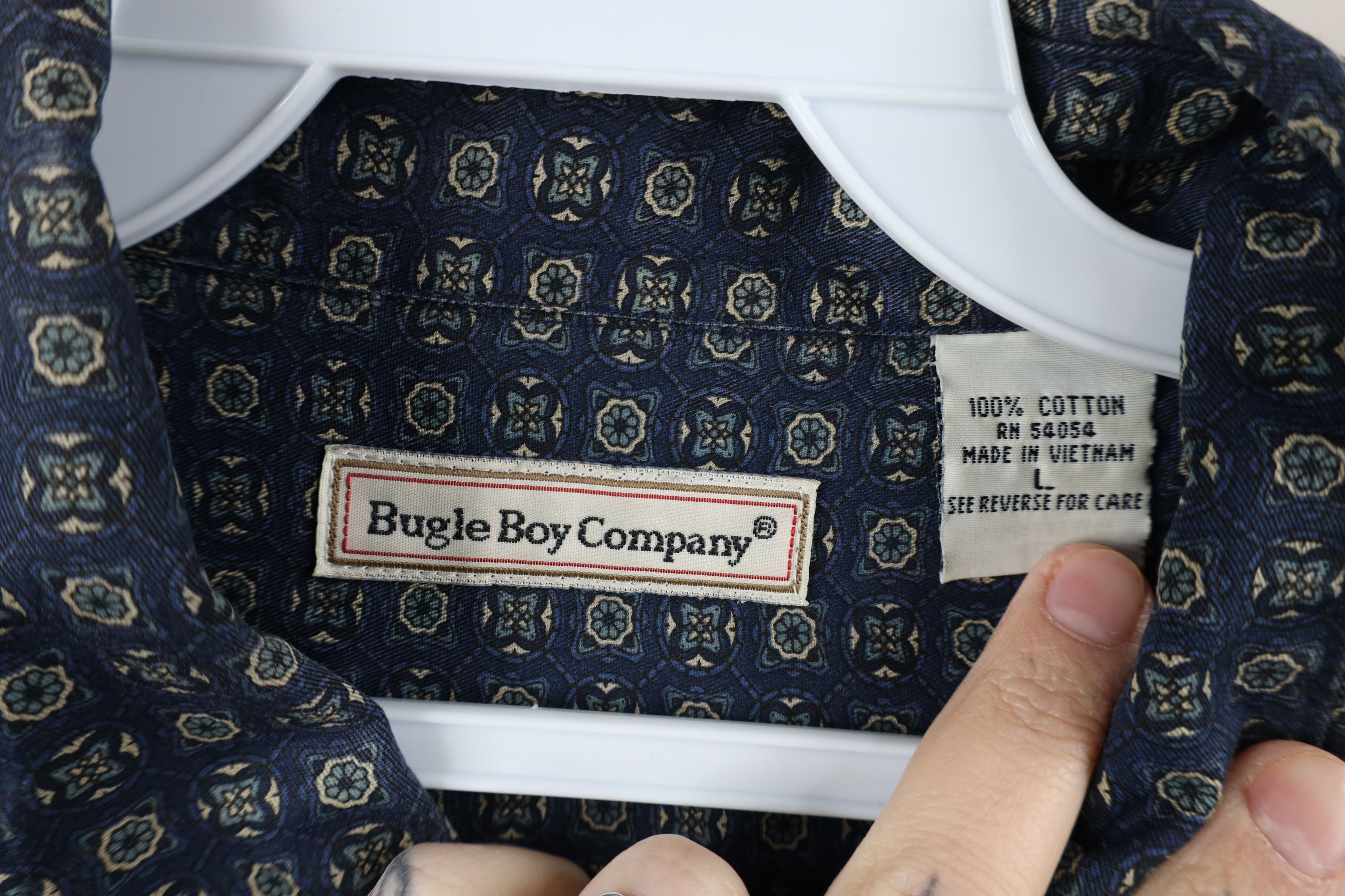 Vintage Vintage 90s Streetwear Geometric Collared Button Down Shirt Size US L / EU 52-54 / 3 - 7 Thumbnail