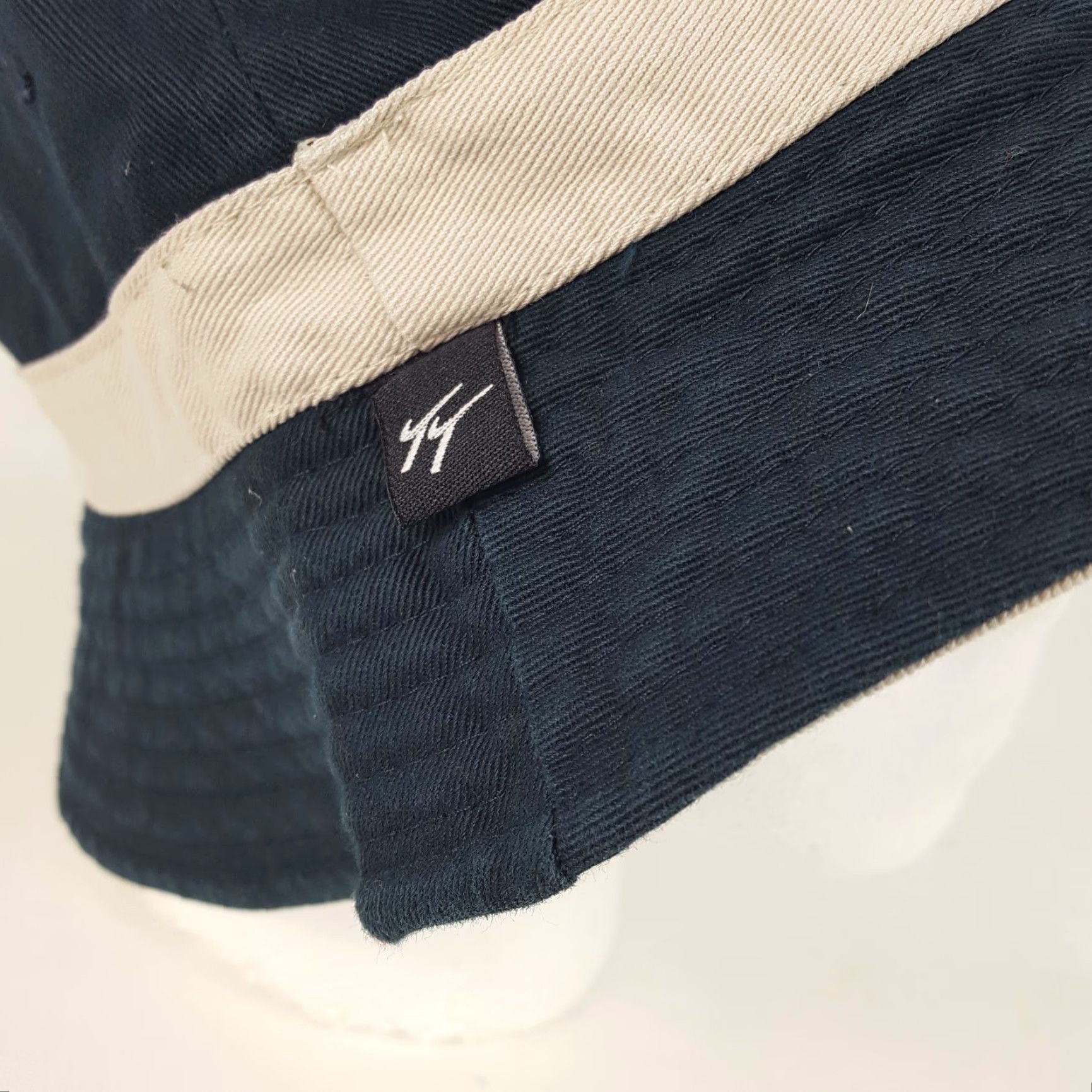 Etro VINTAGE Town Talk Striped Bucket Hat Men One Size Blue Cotton Denim 90s Retro Wide Brim Casual Travel Fashion Cap Size ONE SIZE - 3 Thumbnail