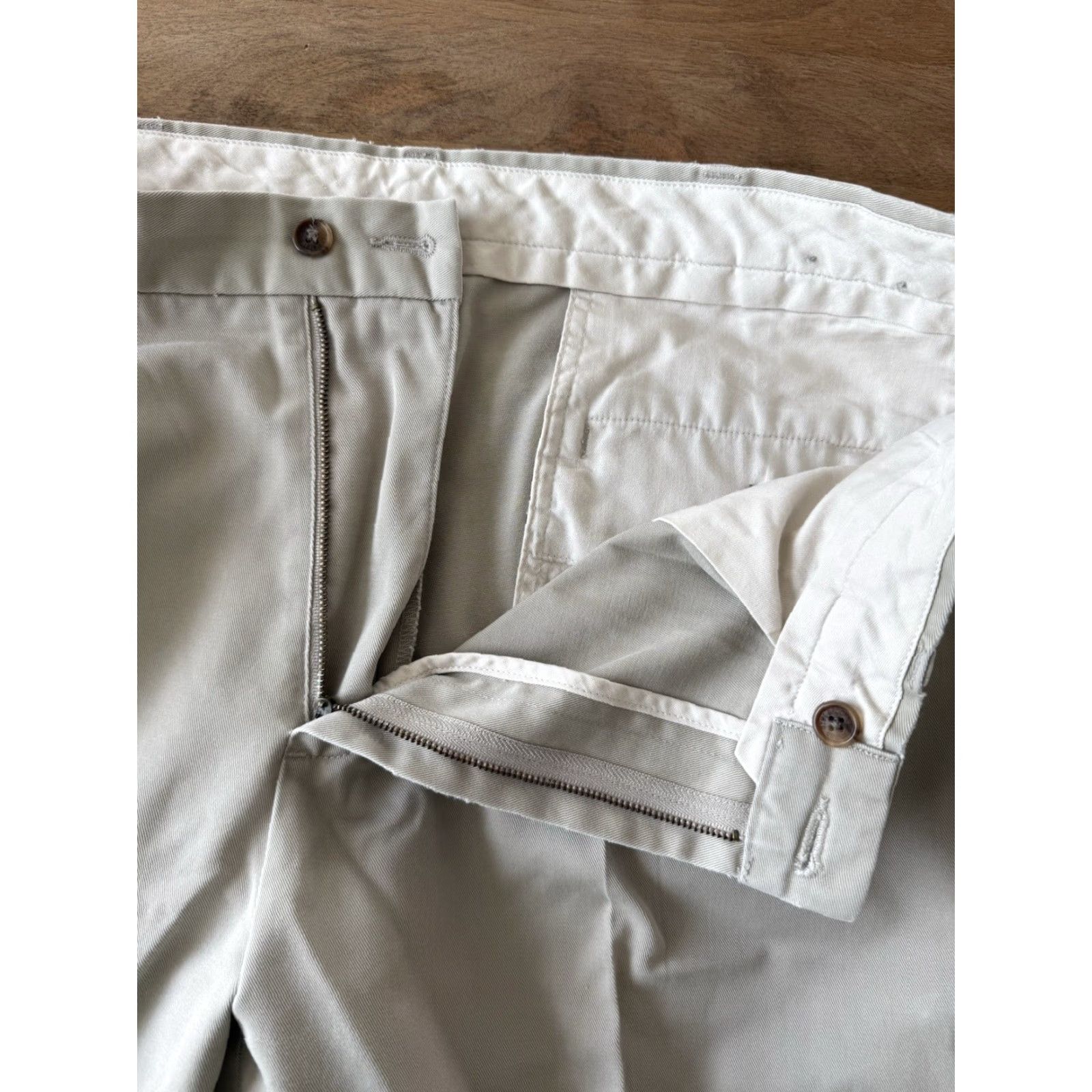 Brooks Brothers Brooks Brothers Pants Chino Men 34x30 Beige Cotton Twill 5-Pocket Straight Regular Desk Office Casual Workwear Trousers Size US 34 / EU 50 - 4 Thumbnail