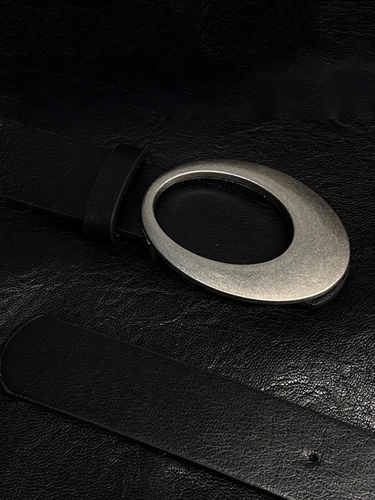 Japanese Brand Oval Buckle Leather Belt Size ONE SIZE - 2 Thumbnail