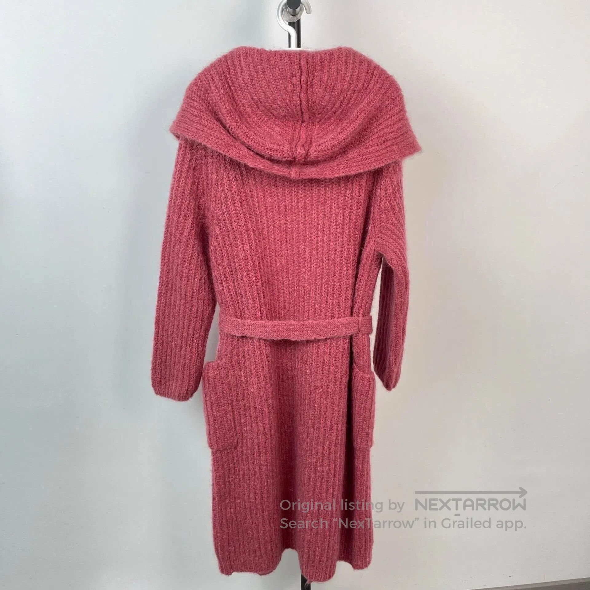 Max Mara MaxMara Pink Mohair Long Knit Coat. Size M / US 6-8 / IT 42-44 - 2 Thumbnail