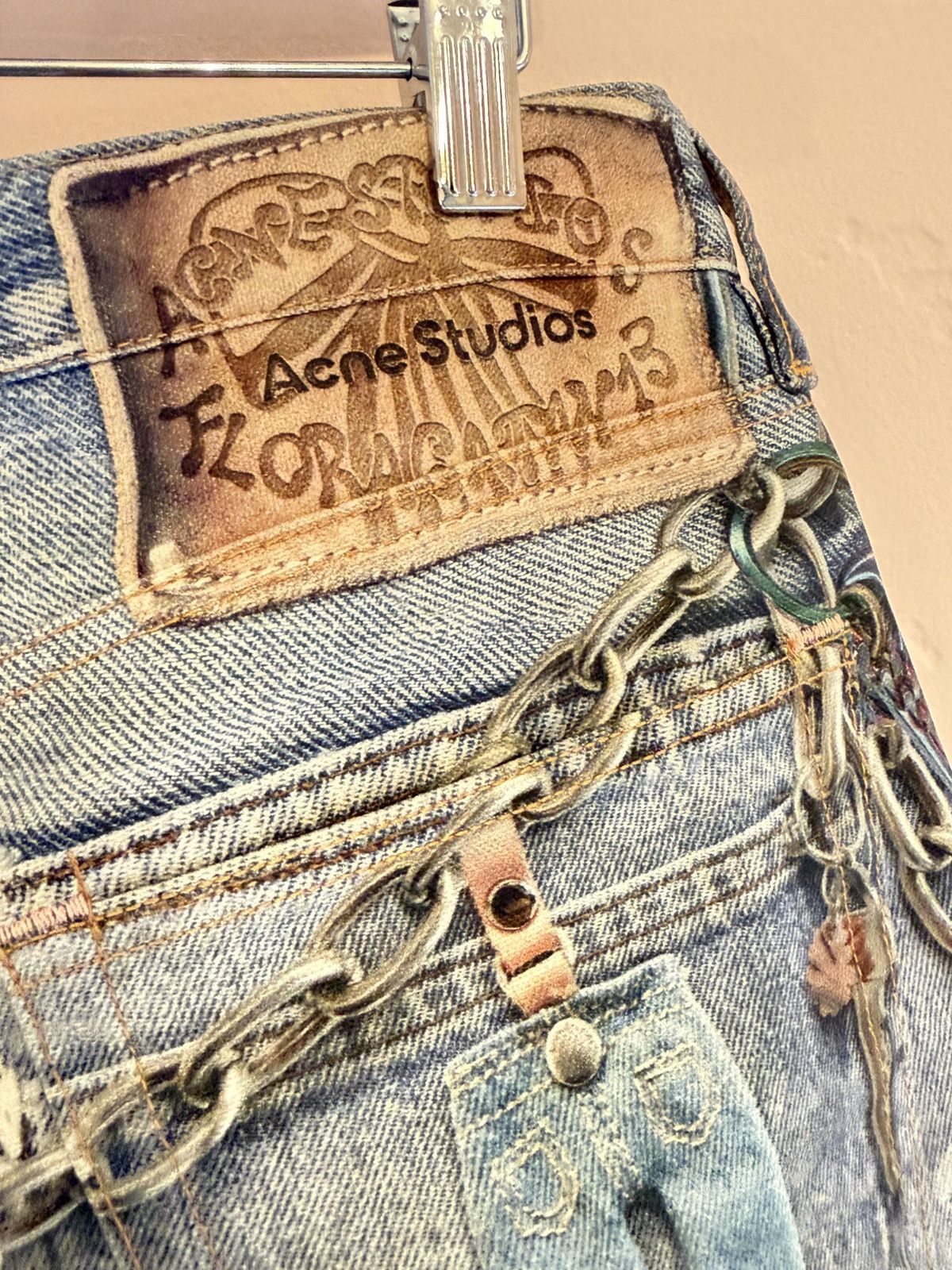 Acne Studios Acne Studios Printed Denim Size US 31 - 10 Thumbnail