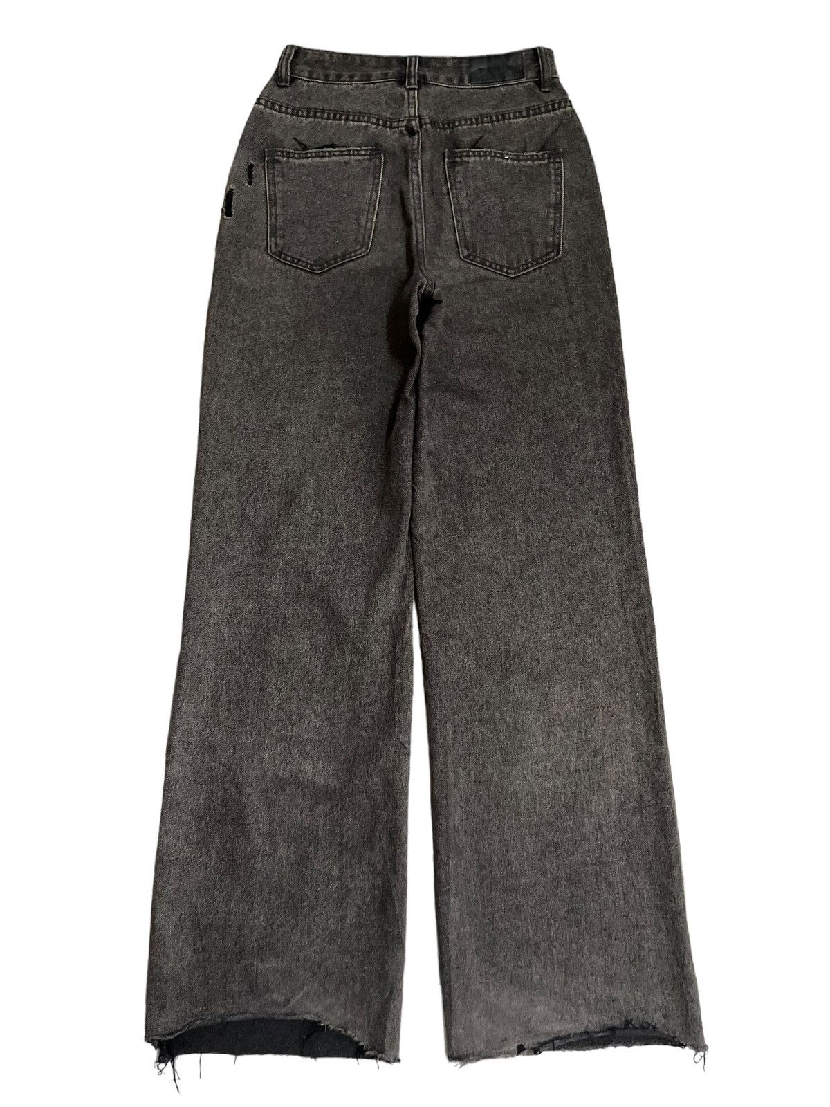KMRii Vintage Japanese Distressed Fade Wash Wide Leg Baggy Jeans Size 26" / US 2 / IT 38 - 9 Thumbnail