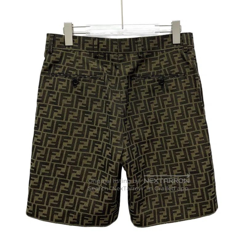 Fendi Fendi Dark brown logo all-over print casual shorts Size US 30 / EU 46 - 2 Thumbnail