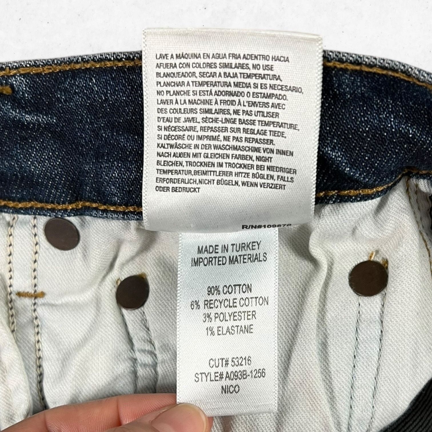 Agolde AGOLDE Nico High Rise Slim Fit Jeans Women's 26 Button Fly Size 26" / US 2 / IT 38 - 6 Thumbnail