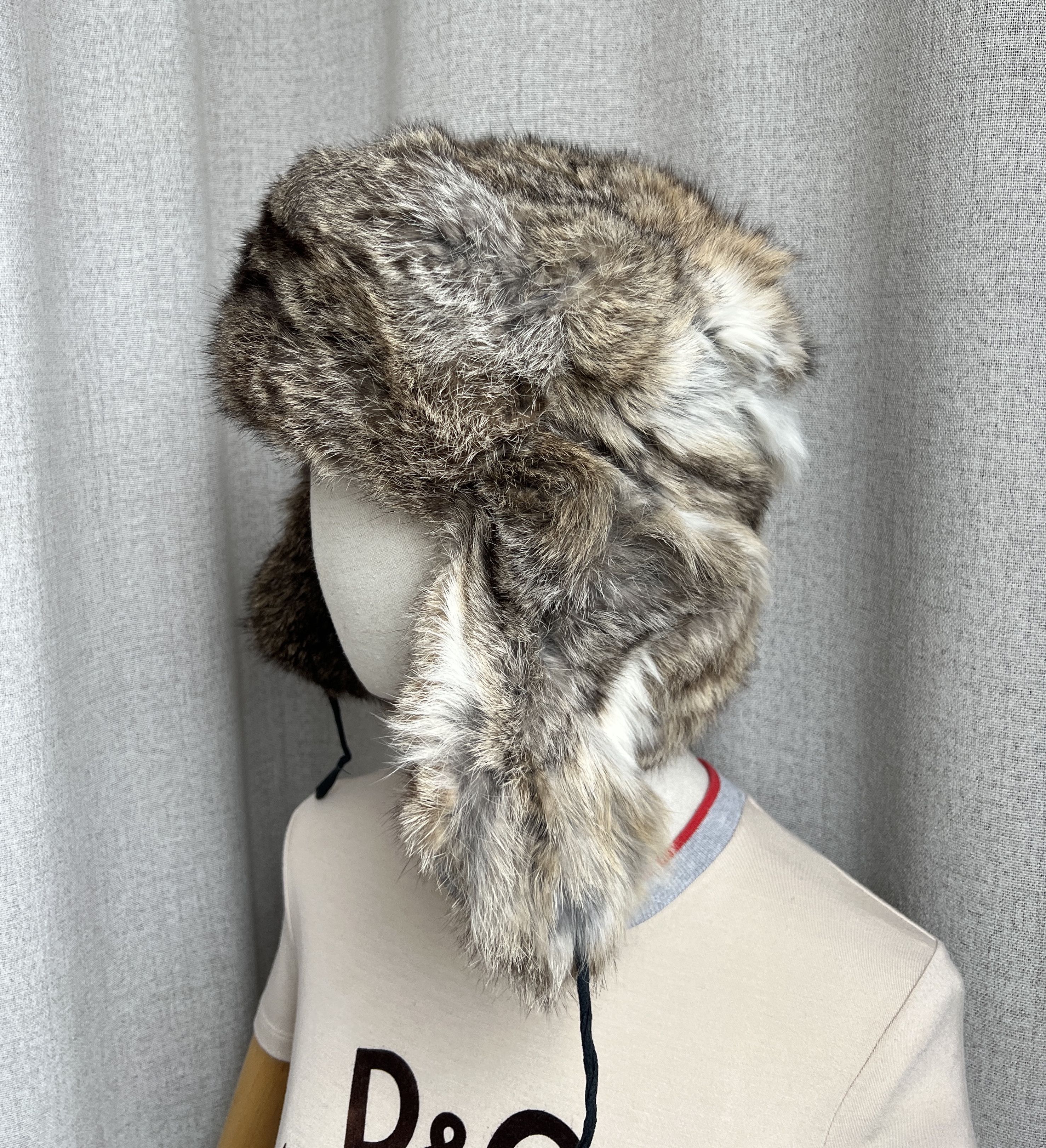 Vintage Vintage Ushanka Floppy Ears Real Rabbit Fur Hat Distressed Size ONE SIZE - 4 Thumbnail