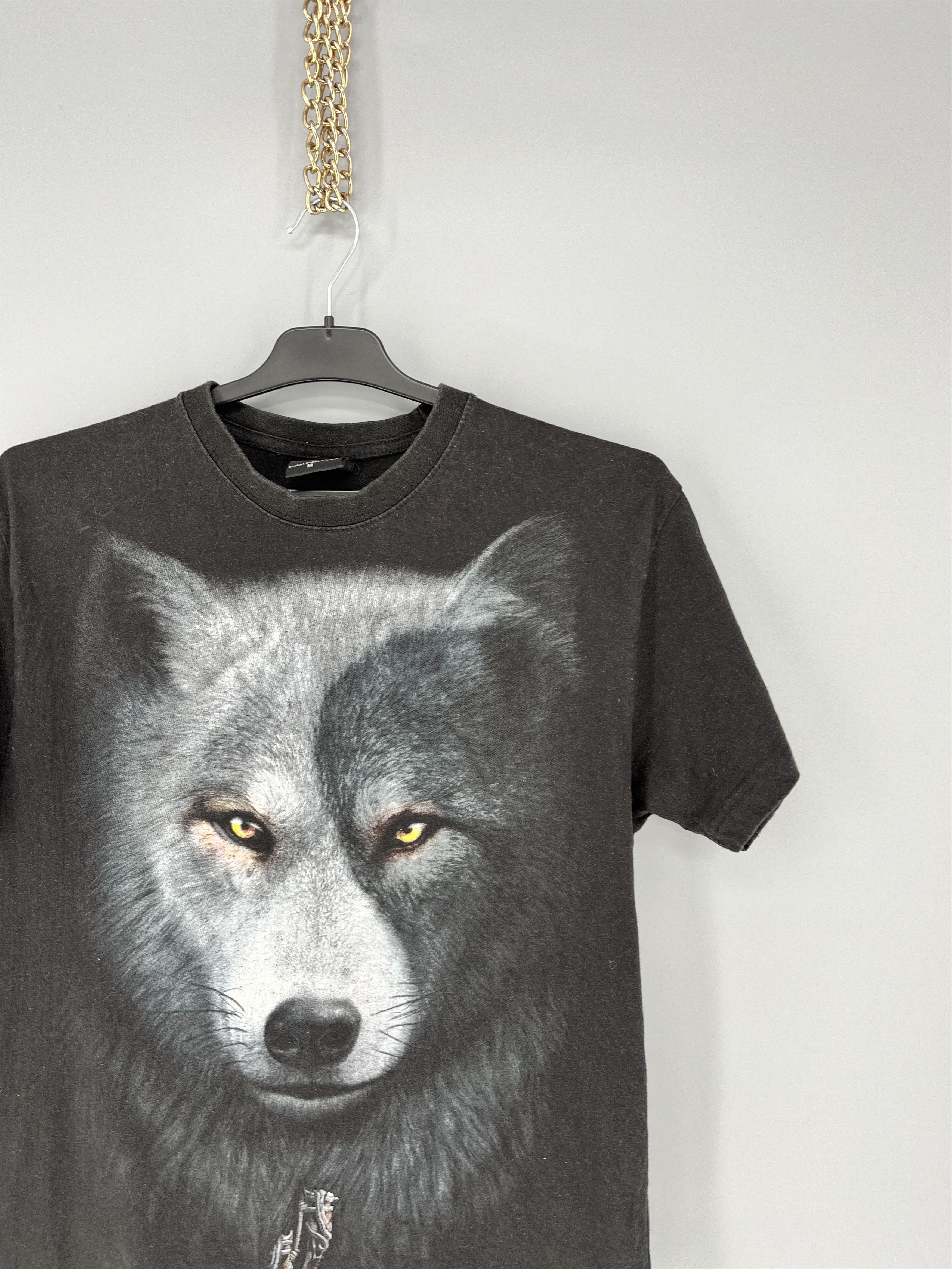 Vintage Vintage 90s Wolf Face Boxy Fit Tee Toys Rock Spiral Size M Size US M / EU 48-50 / 2 - 5 Thumbnail