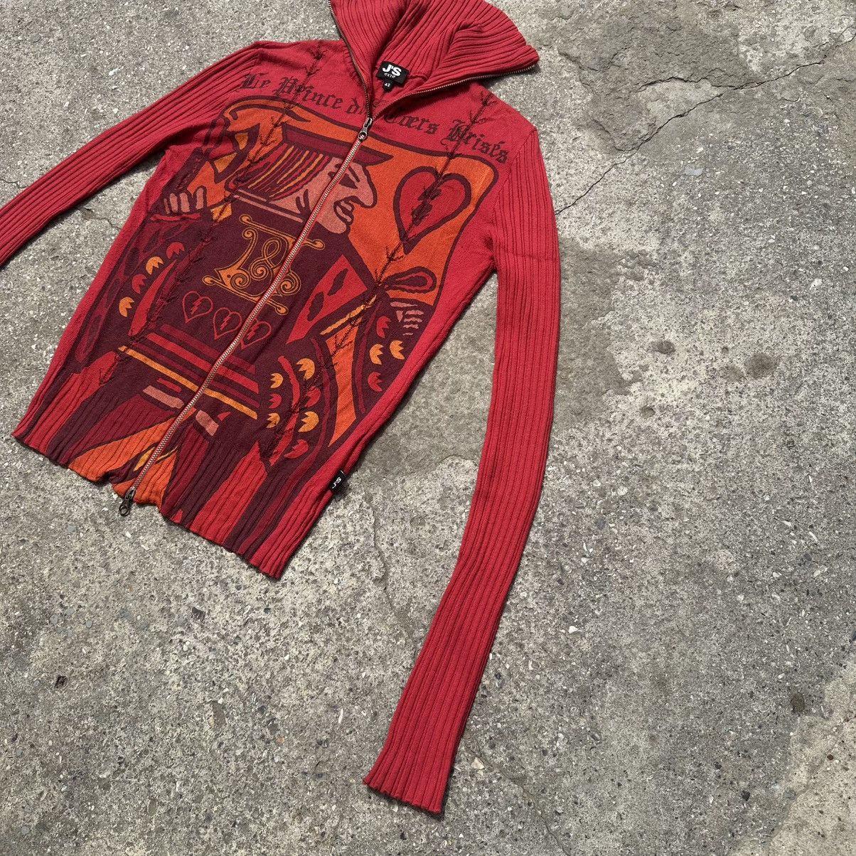Hysteric Glamour × If Six Was Nine × Jean Paul Gaultier ♥️RARE Jack Of Heart 2Zip-Up Sweater Jean Paul Gaultier Style Size M / US 6-8 / IT 42-44 - 2 Thumbnail