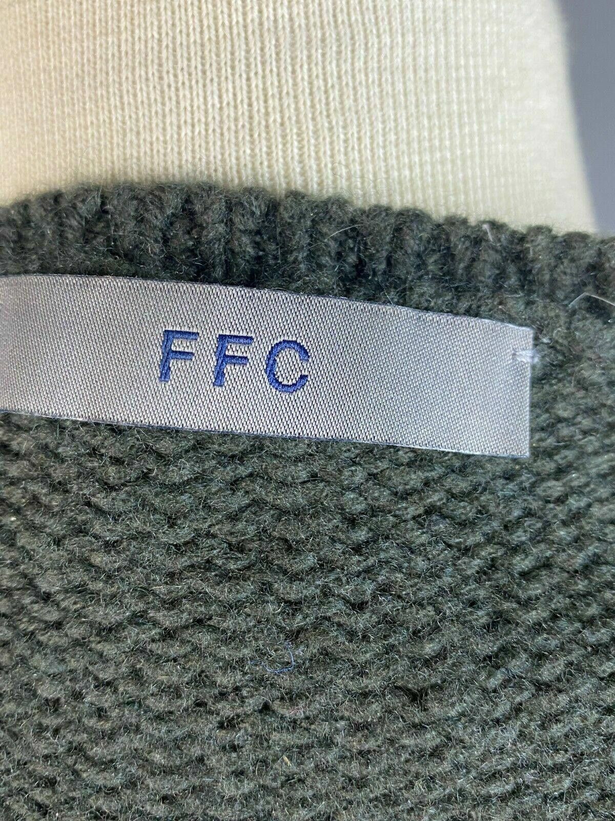 Designer Ladies FFC Khaki Green Wool Warm Knit Sweater Size S / M Size M / US 6-8 / IT 42-44 - 9 Thumbnail