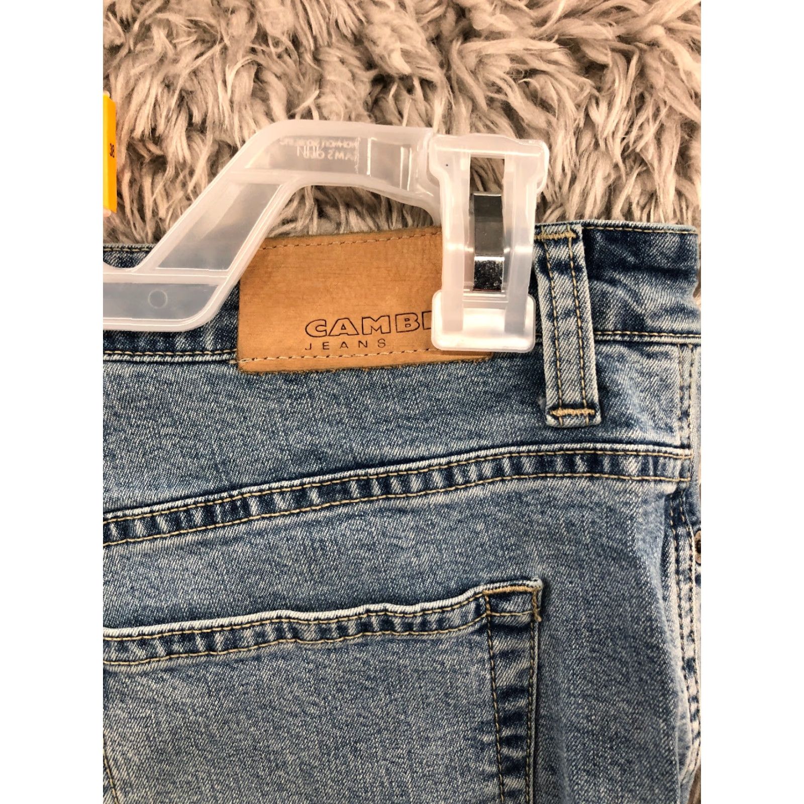 Vintage Cambio Jeans Size 14 Womens Mid Rise Stone Blue Denim Straight Jeans Size 36" / US 14 / IT 50 - 6 Thumbnail