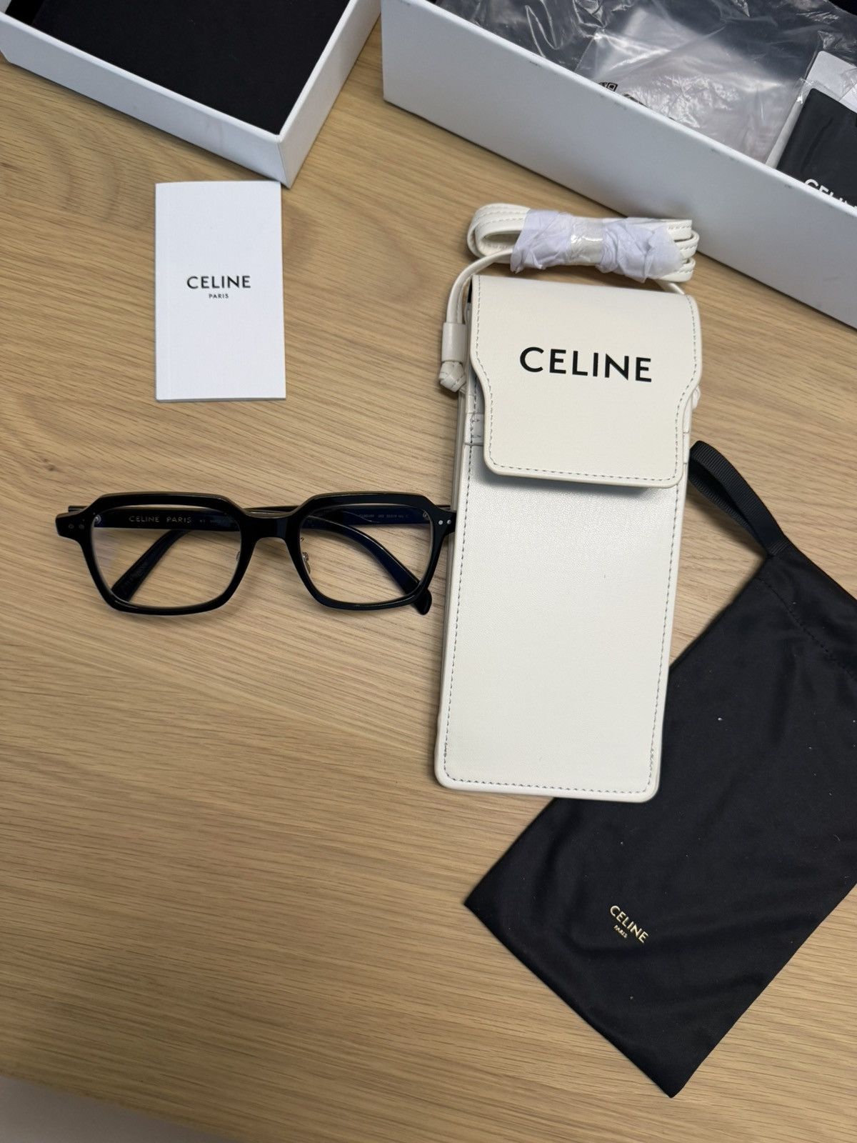 Celine Celine CL50139F Black Rectangular Optical Glasses Frame Size ONE SIZE - 16 Thumbnail
