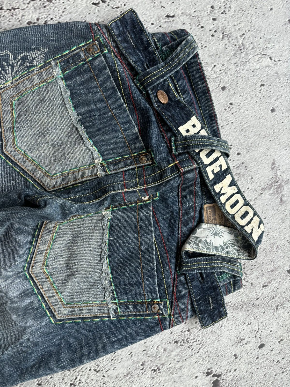 Hysteric Glamour Y2k Blue moon blue bootcut style jeans Size US 31 - 7 Thumbnail