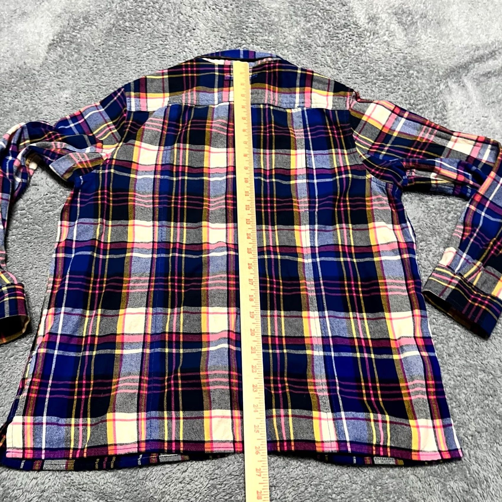 Duluth Trading Company Duluth Trading Shirt Womens Large Free Swingin' Cotton Flannel Plaid Outdoor Blue Button-Up Womens L Regular Men? Size L / US 10 / IT 46 - 5 Thumbnail