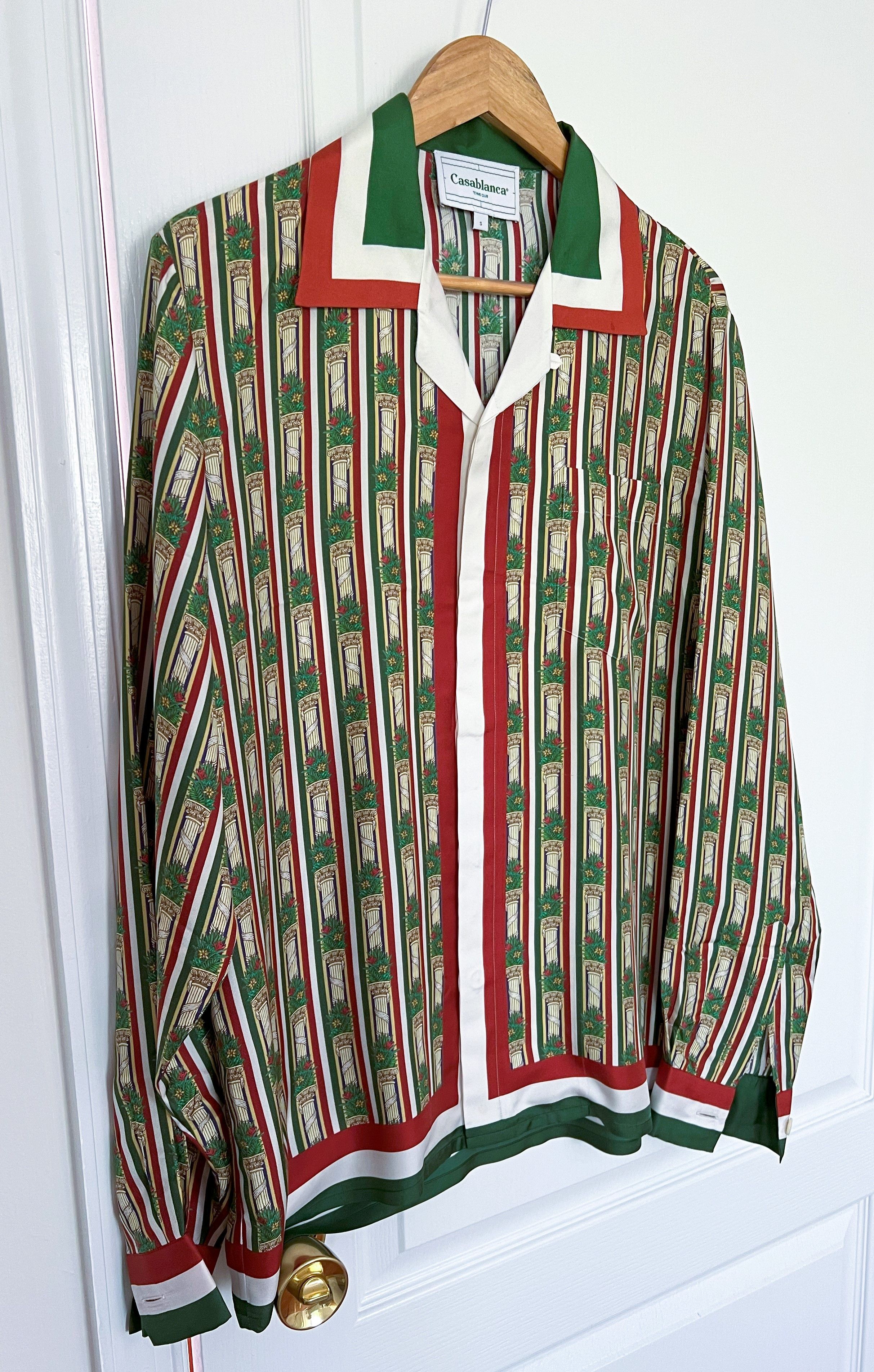 Casablanca Godfather Cuban Collar Long-Sleeve Silk Shirt Size US S / EU 44-46 / 1 - 4 Thumbnail