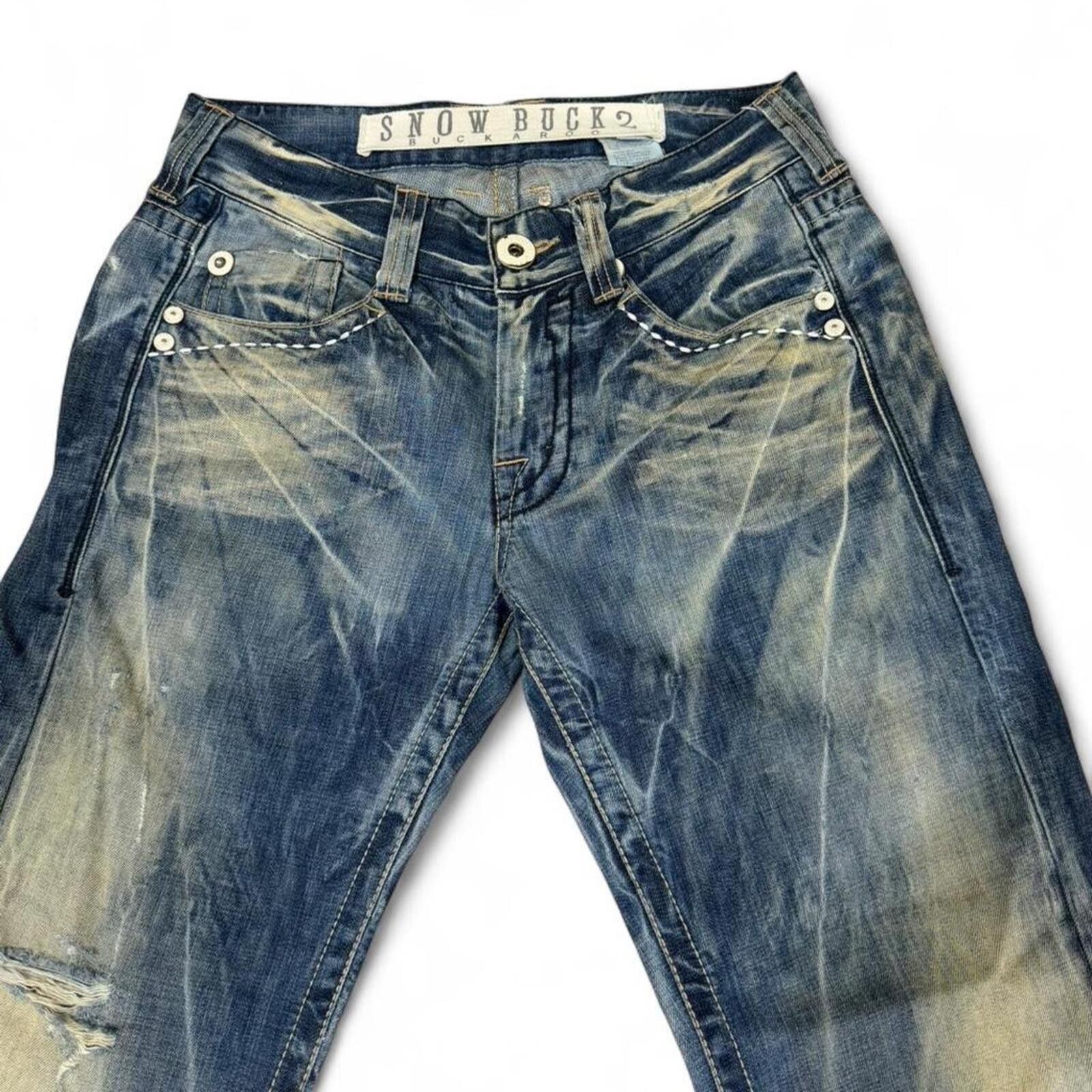 True Religion Buckaroo vintage snowbuck 2 flap pockets denim jeans Size US 30 / EU 46 - 6 Thumbnail