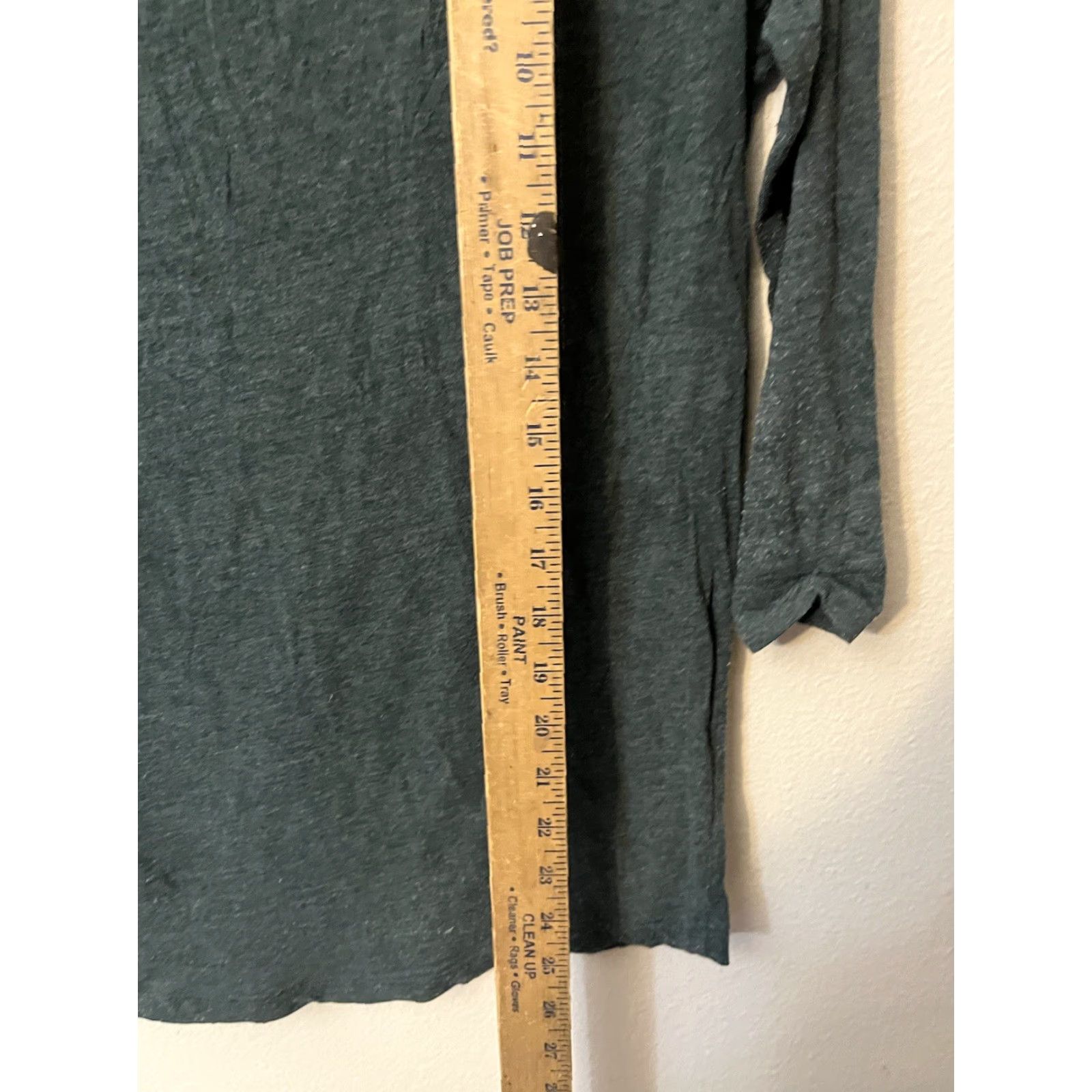 H&M H&M Divided Green Tunic Top Shirt Women Size 2 Textured 3/4 Sleeve Round Neck Size XS / US 0-2 / IT 36-38 - 4 Thumbnail