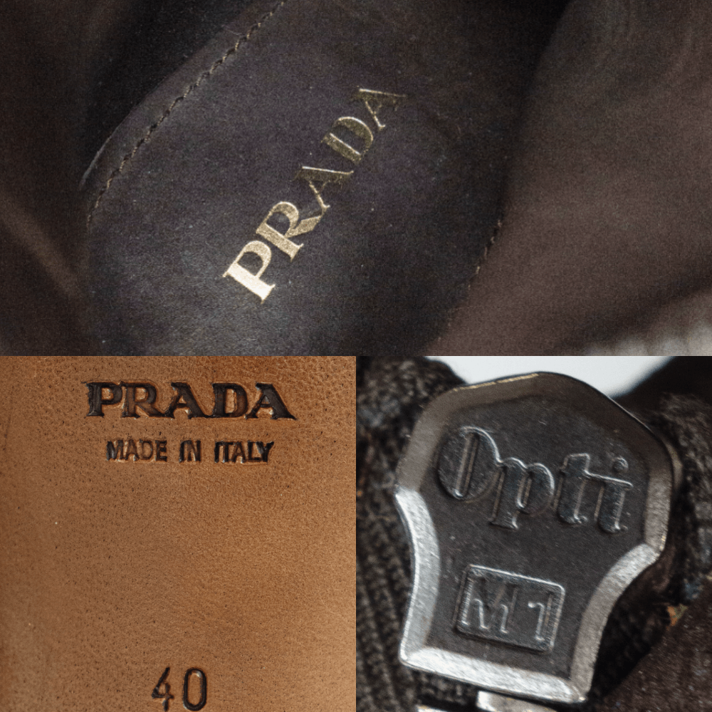 Prada Cowboy Leather Back Zip Boots Size US 10 / IT 40 - 8 Thumbnail