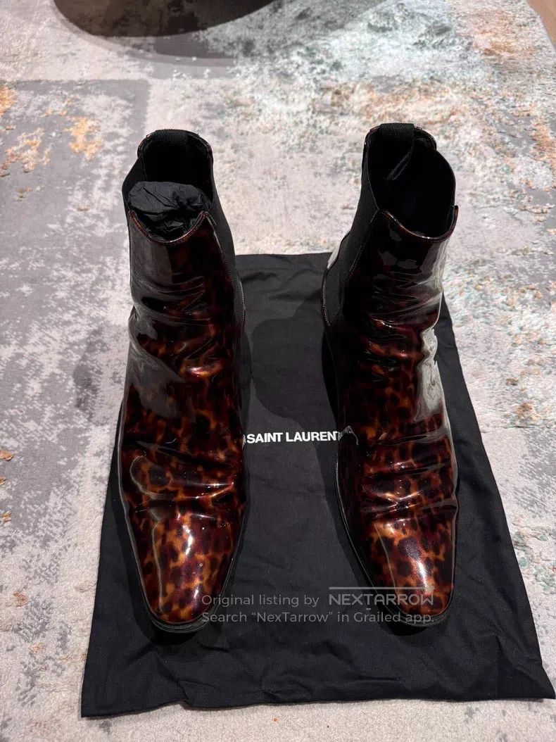 Saint Laurent Paris Saint Laurent Paris Leopard Print Chelsea Boots Size US 10 / EU 43 - 3 Thumbnail