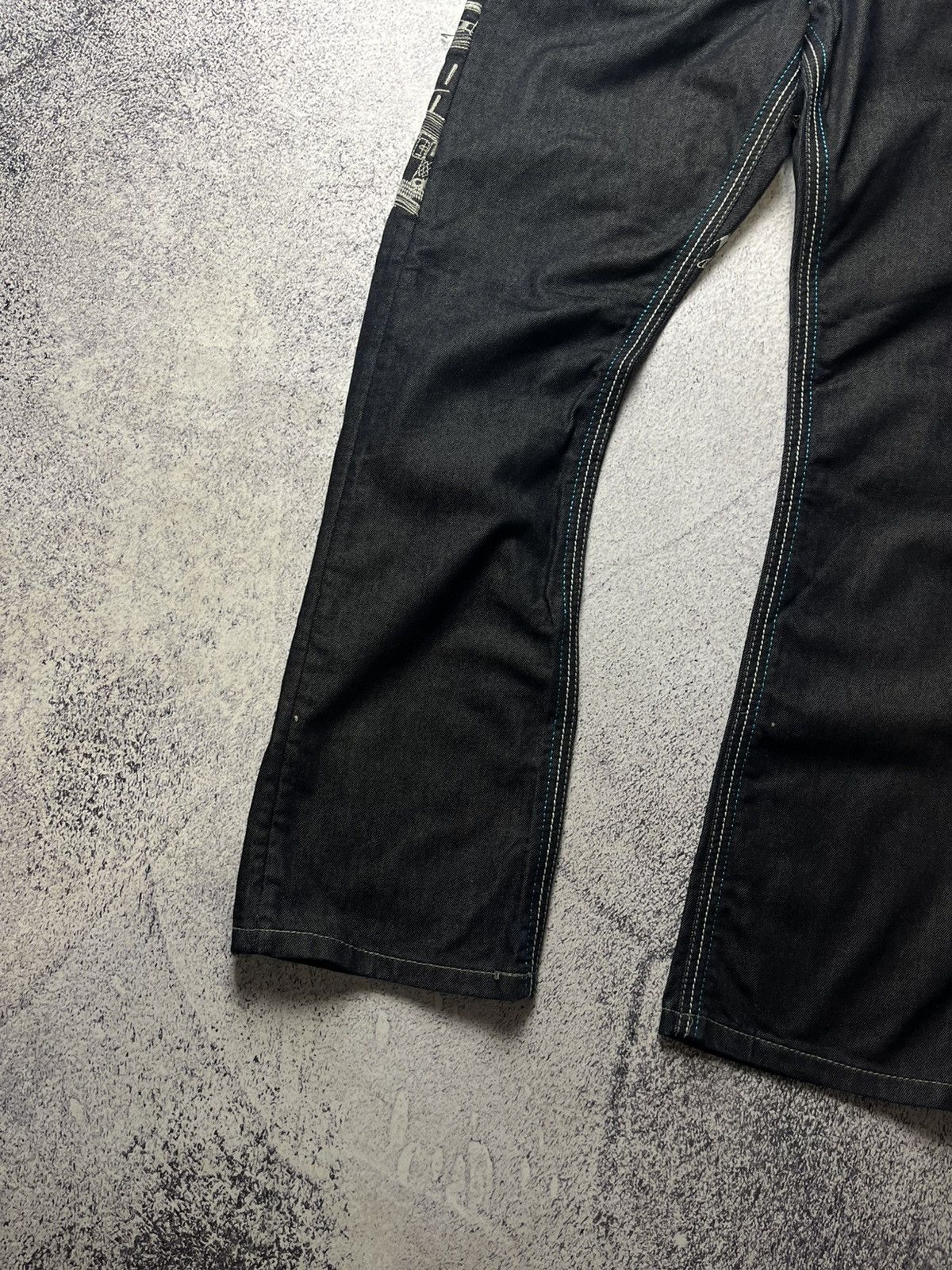 Japanese Brand 0Os VINTAGE Avant Garde Big logo Japanese Baggy Pants Y2K Size US 33 - 18 Thumbnail