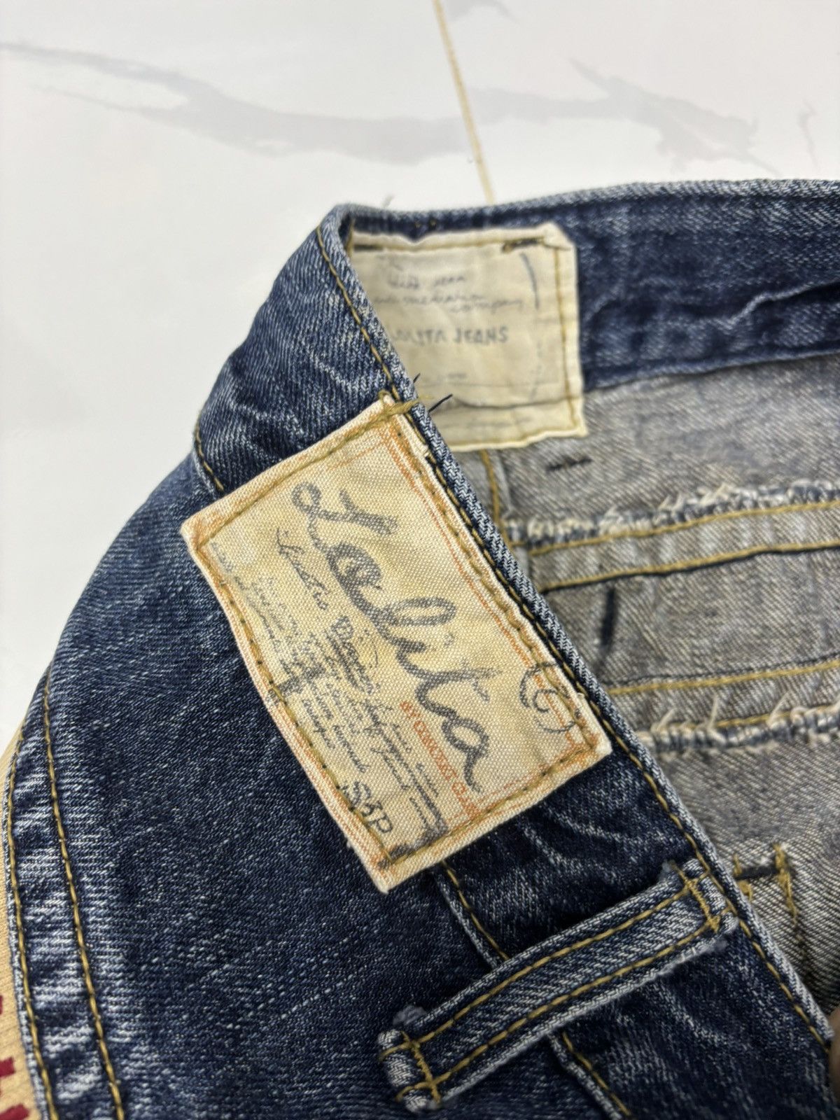 If Six Was Nine RARE🔥YOSHITOMO NARA LOLITA DISTRESSED DENIM JEANS Size US 31 - 9 Thumbnail