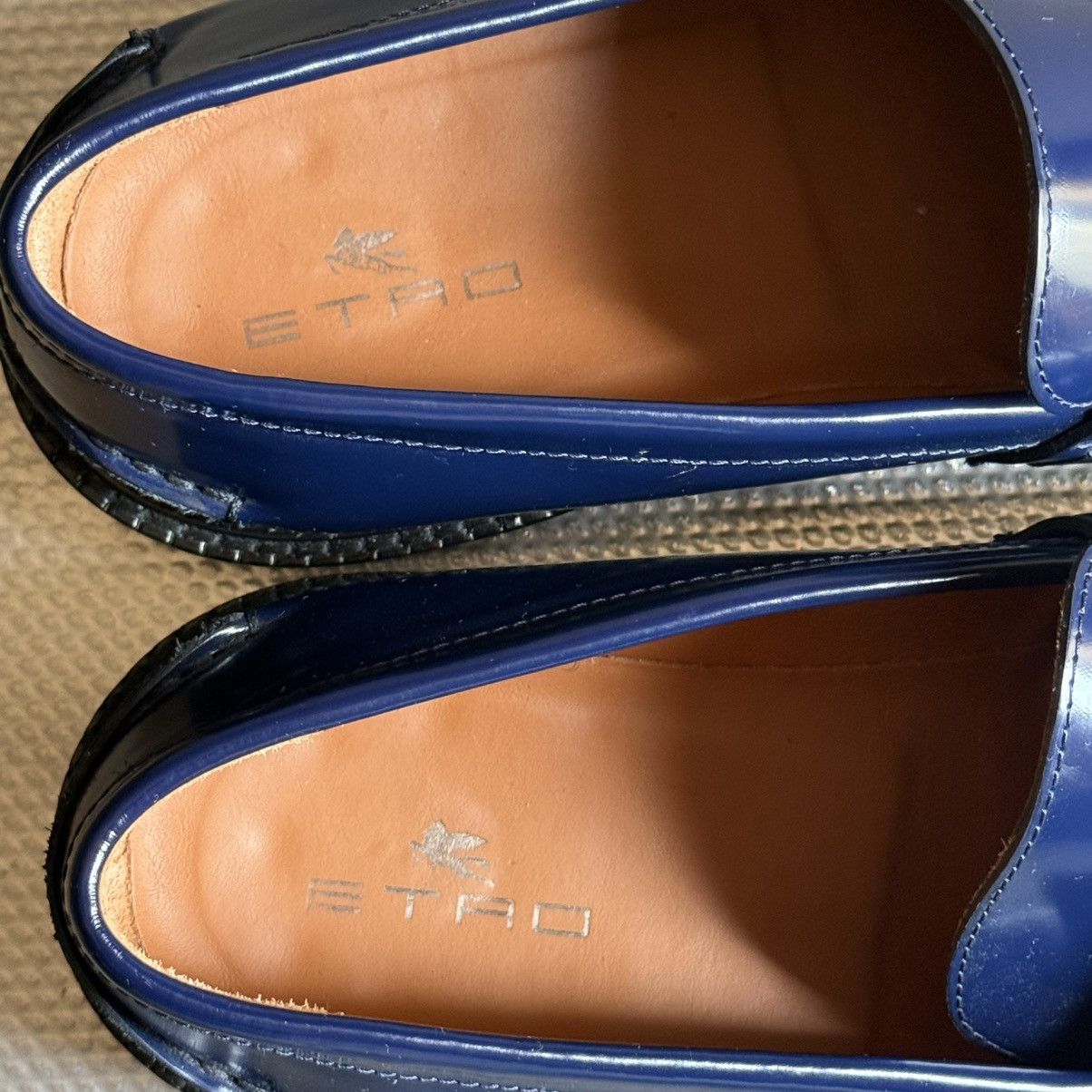 Etro Etro navy blue studded tassel loafers Size US 12 / EU 45 - 6 Thumbnail