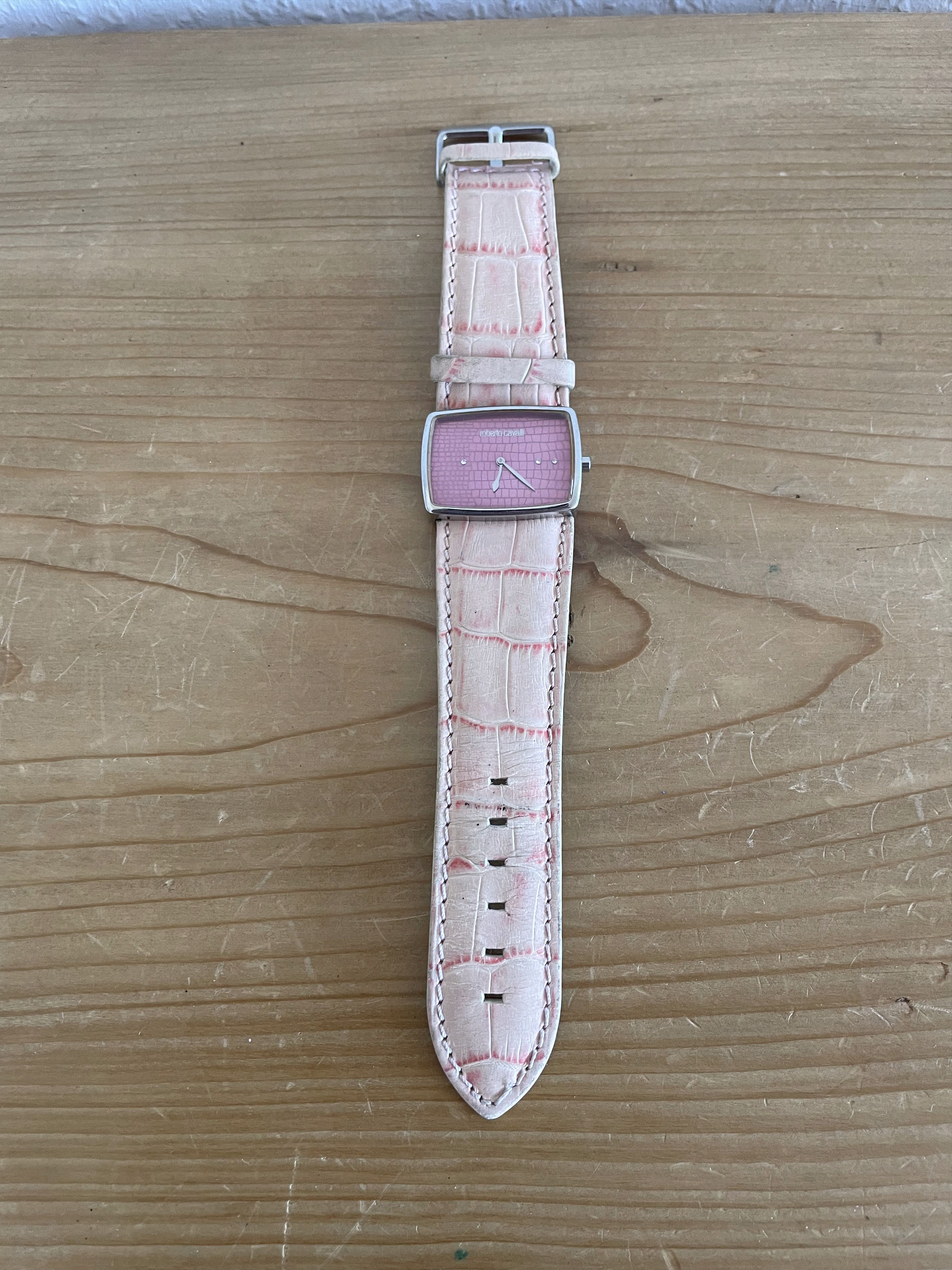 Roberto Cavalli Pink Snakeskin Strap Watch Size ONE SIZE - 3 Thumbnail