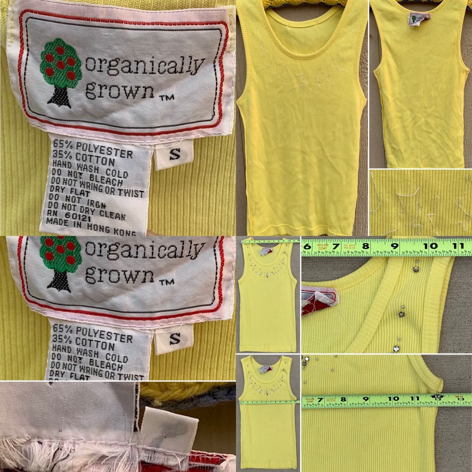 Vintage VINTAGE Organically Grown tank top Ribbed polyeser? Wait Size S / US 4 / IT 40 - 8 Thumbnail