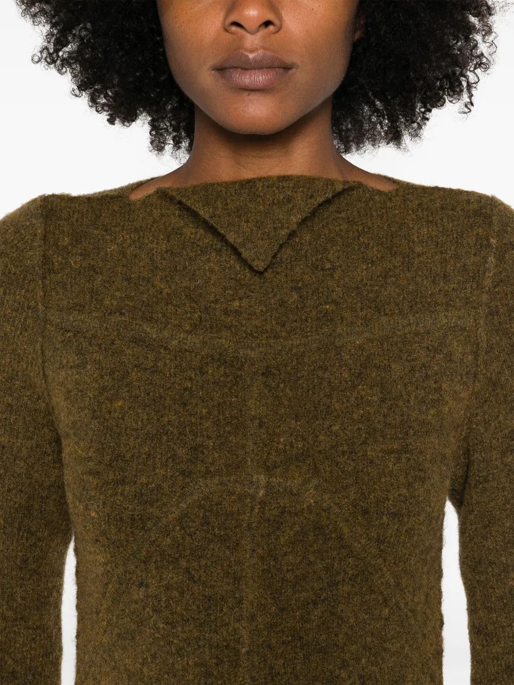 Rick Owens o1y0126 Sweater Maxi Dress in Military Green Size M / US 6-8 / IT 42-44 - 3 Thumbnail