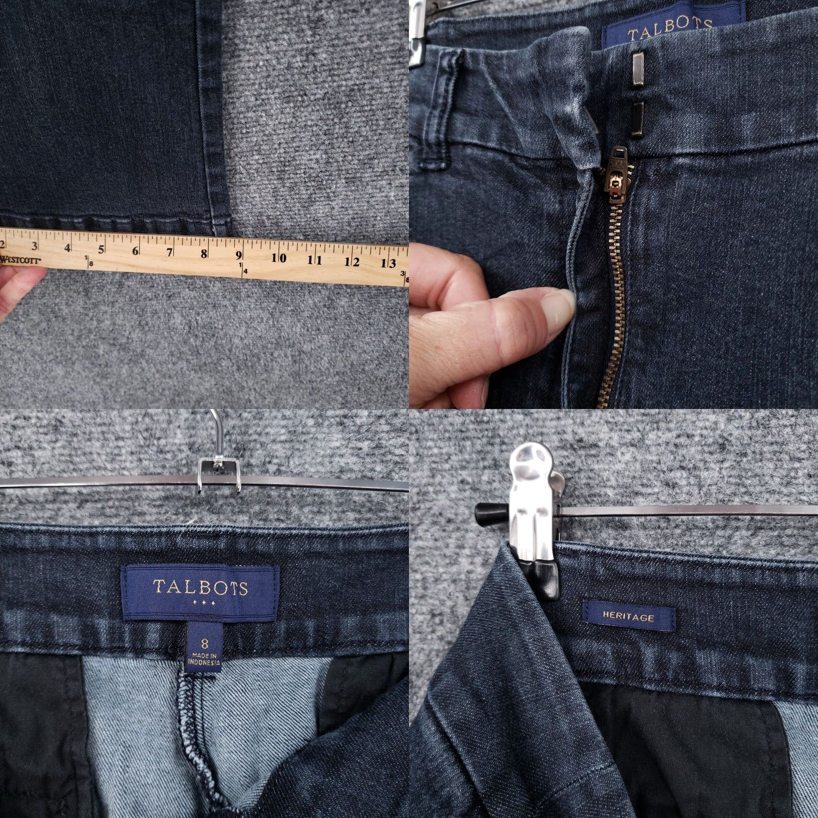 Talbots Talbots Women's High Rise Flare Bootcut Jeans Blue 8 Heritage ...