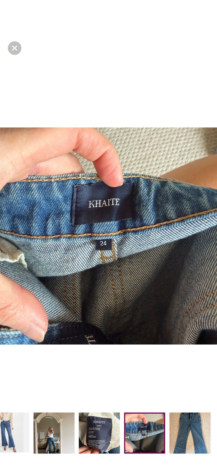 KHAITE Khaite Gabbie jeans 24 Size 24" / US 00 / IT 34 - 4 Thumbnail