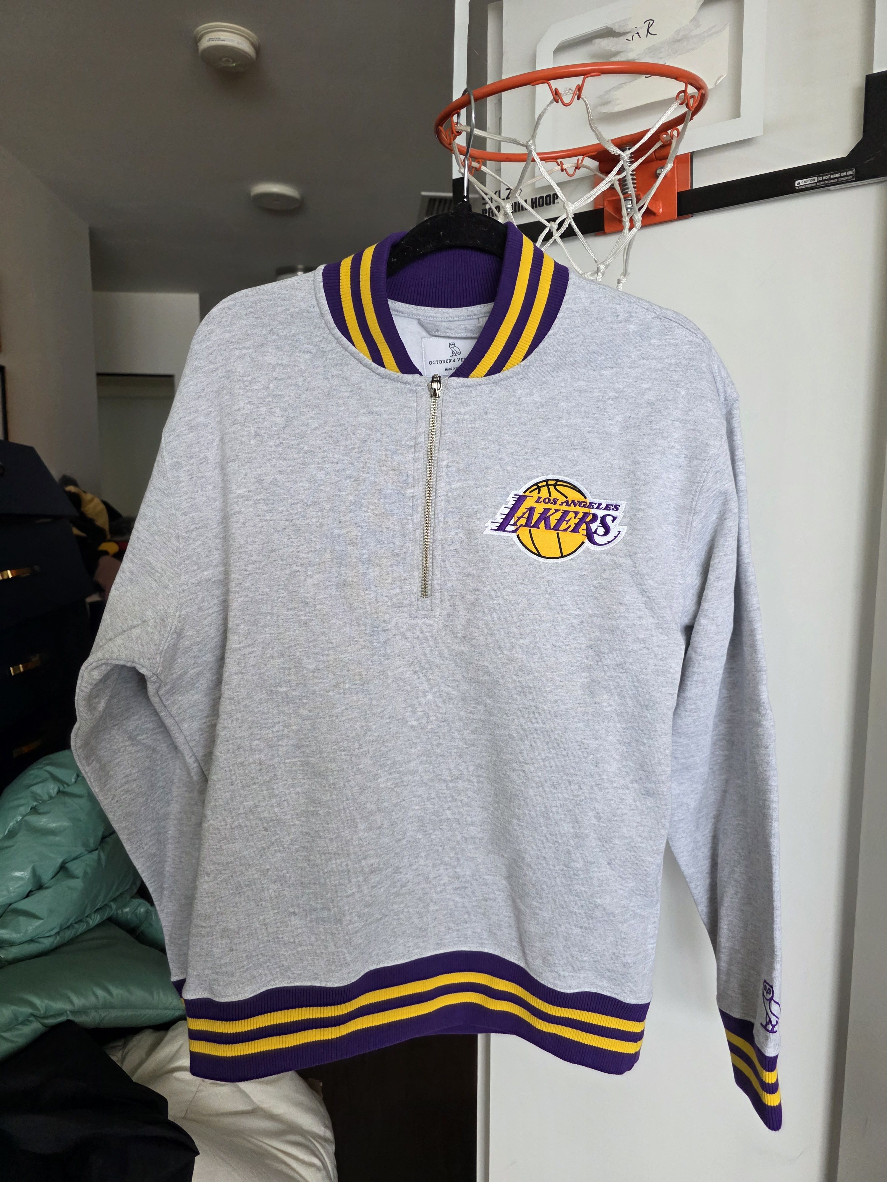 NBA × October's Very Own OVO x LOS ANGELES LAKERS Zip Mock Neck Size US M / EU 48-50 / 2 - 1 Thumbnail