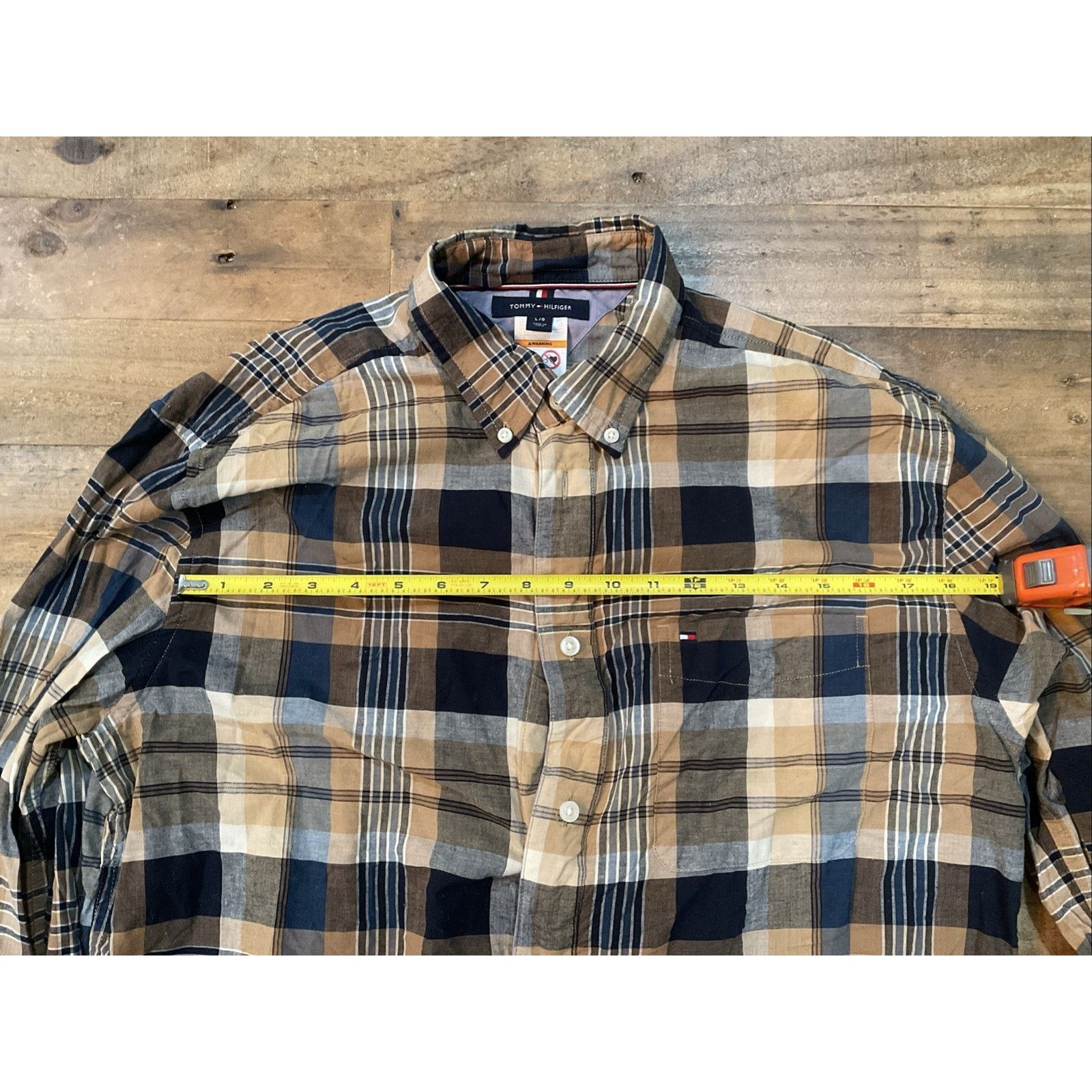 Tommy Hilfiger Tommy Hilfiger Men’s Plaid Flannel Shirt LARGE Size US L / EU 52-54 / 3 - 4 Thumbnail