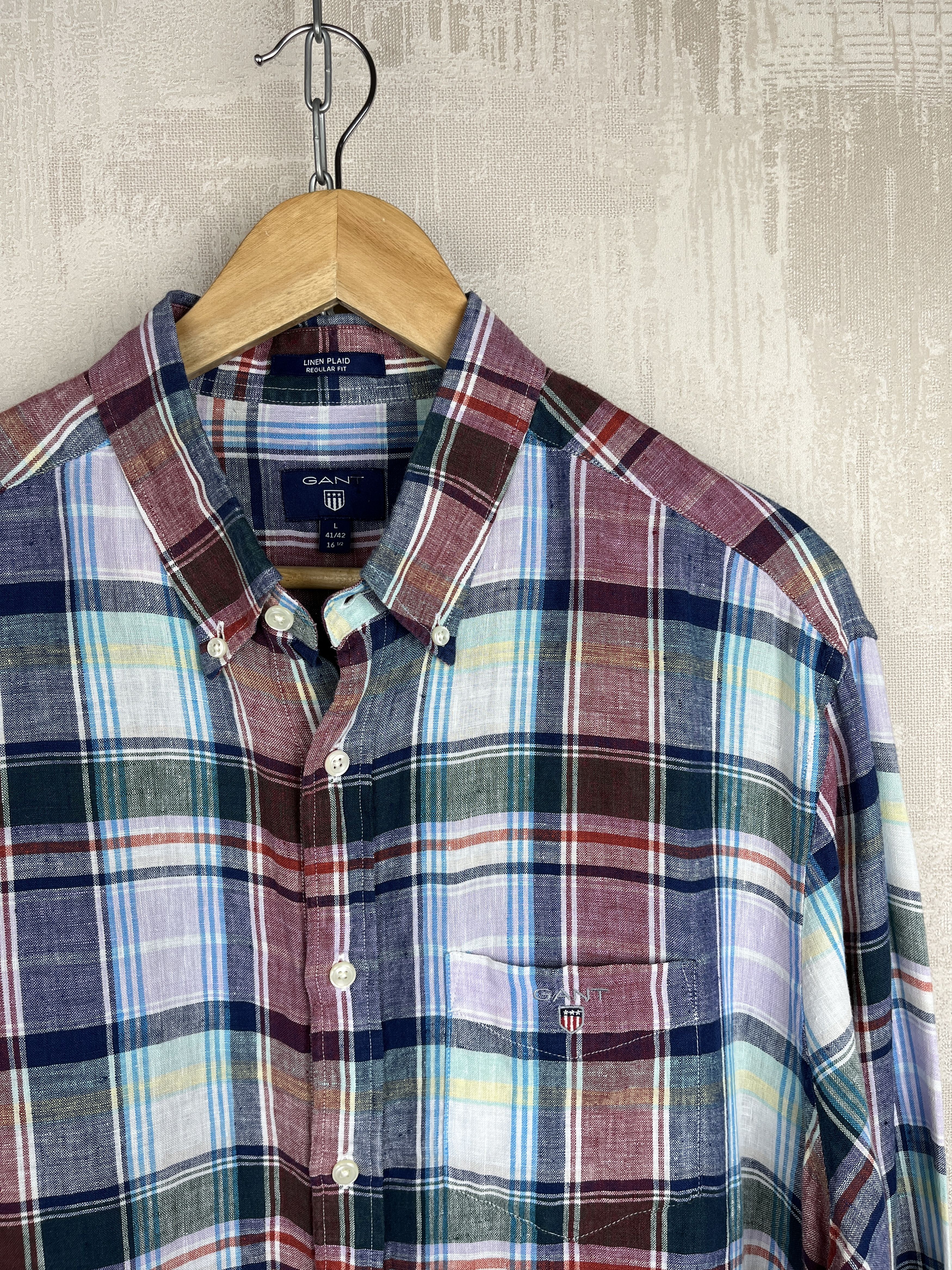 Gant Gant Linen Plaid Check Long Sleeve Shirt Button Down Size US L / EU 52-54 / 3 - 1 Thumbnail