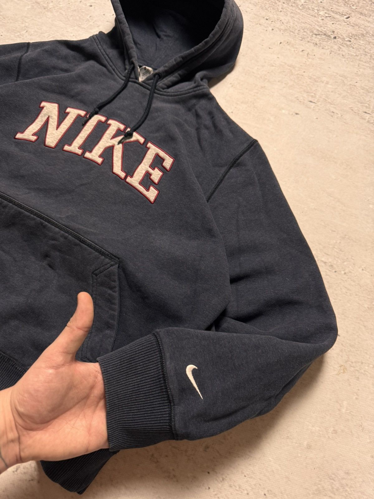 Nike × Vintage NIKE VINTAGE CENTER LOGO OVERSIZE BOXY HOODIE Size US XL / EU 56 / 4 - 3 Thumbnail