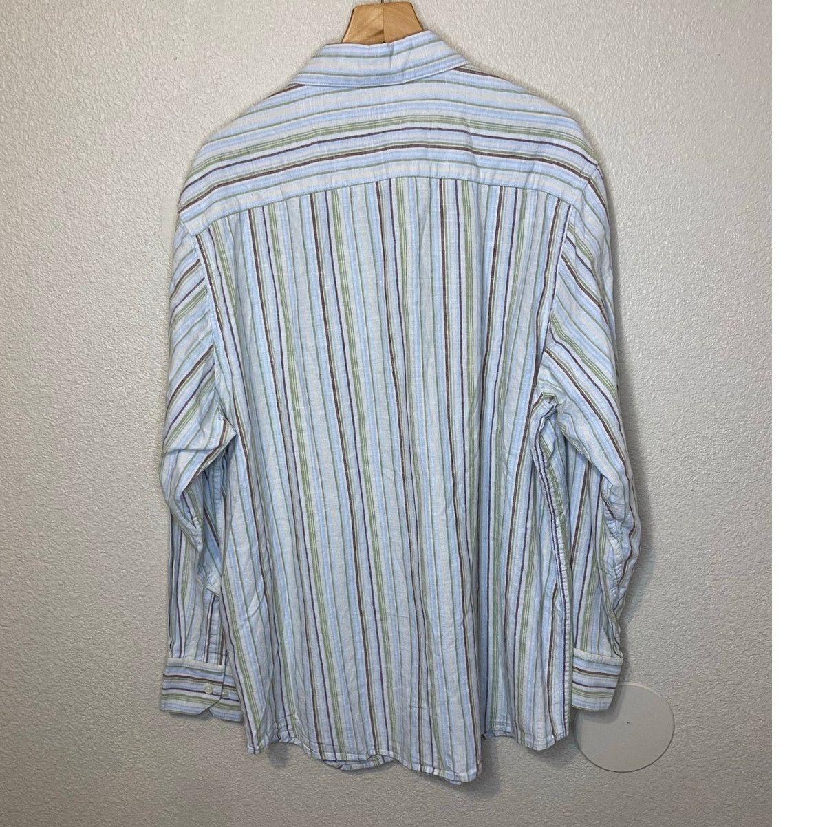 Other Crazy Horse Linen Blend Stripe Casual Long Sleeve Button Up Size US L / EU 52-54 / 3 - 2 Thumbnail