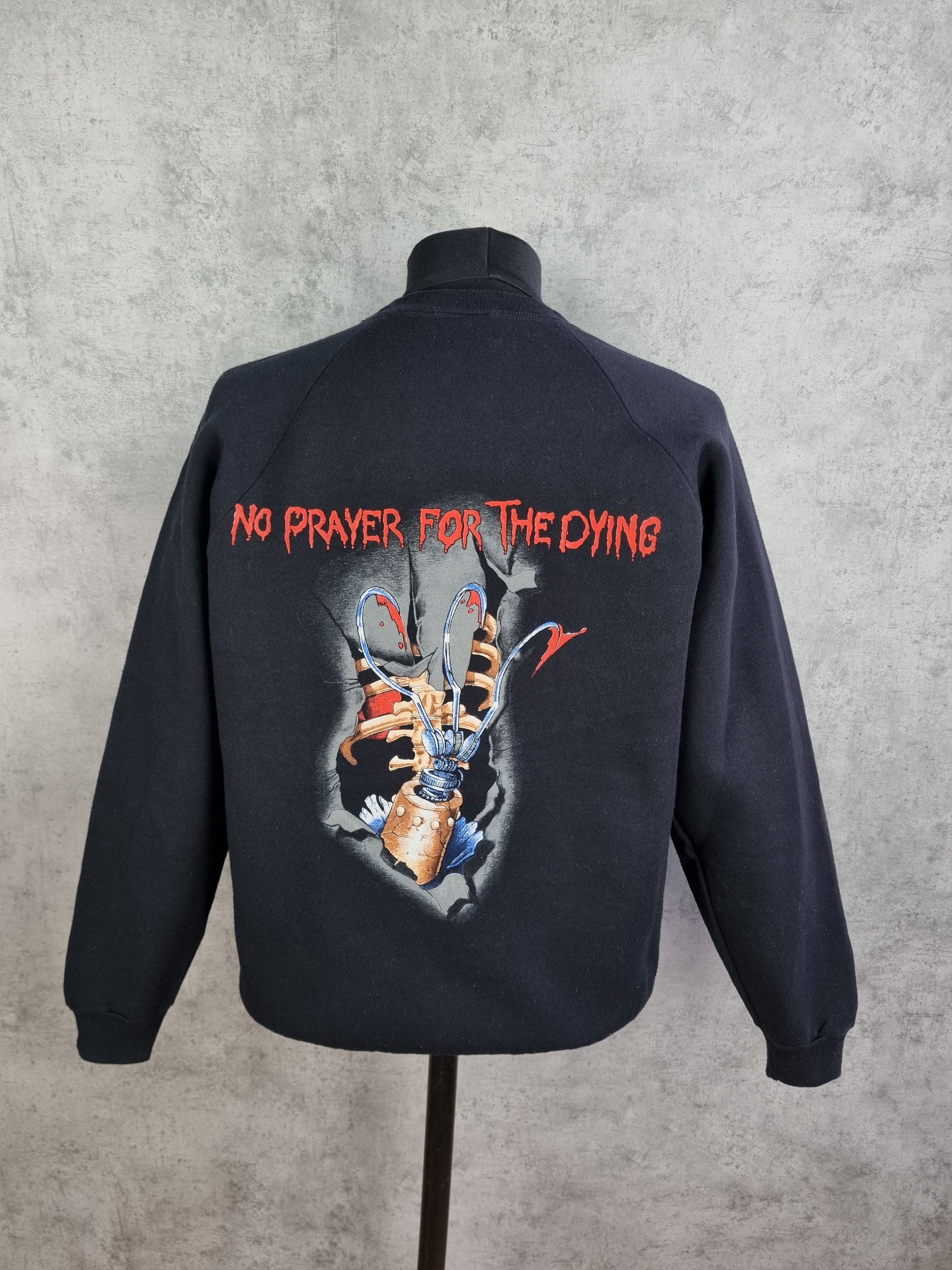 Iron Maiden × Vintage 90s Iron Maiden Big Print Vintage Hoodie Size US XL / EU 56 / 4 - 2 Thumbnail