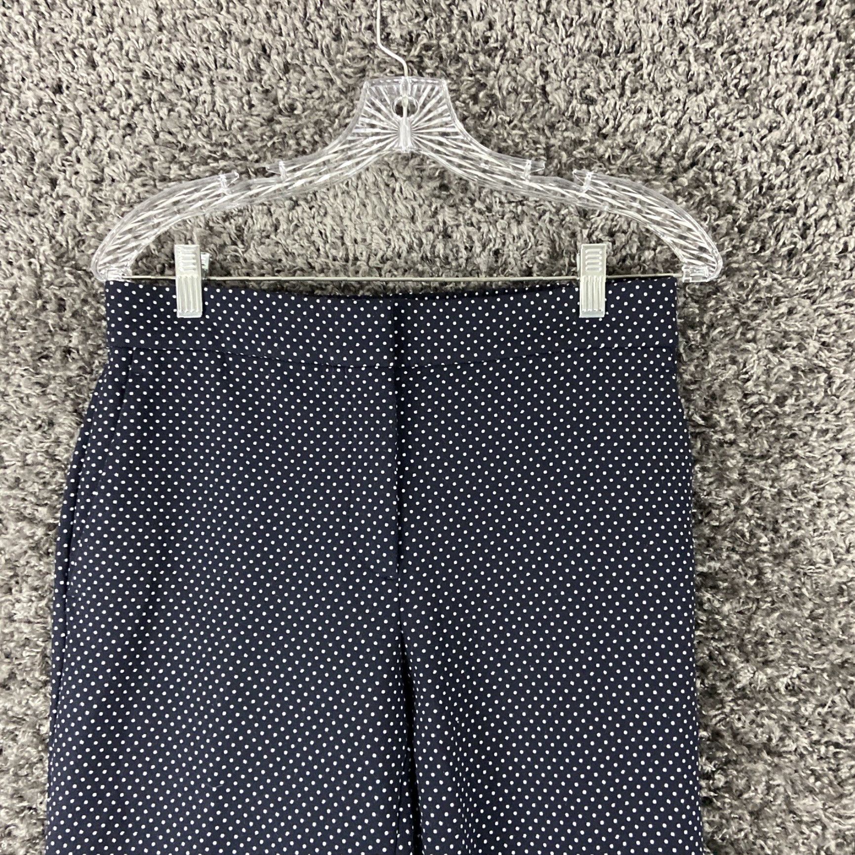 Ann Taylor Ann Taylor Pants Women's 4 Tall Blue Polka Dot Dress Pants Womens Size 27" / US 4 / IT 40 - 6 Thumbnail