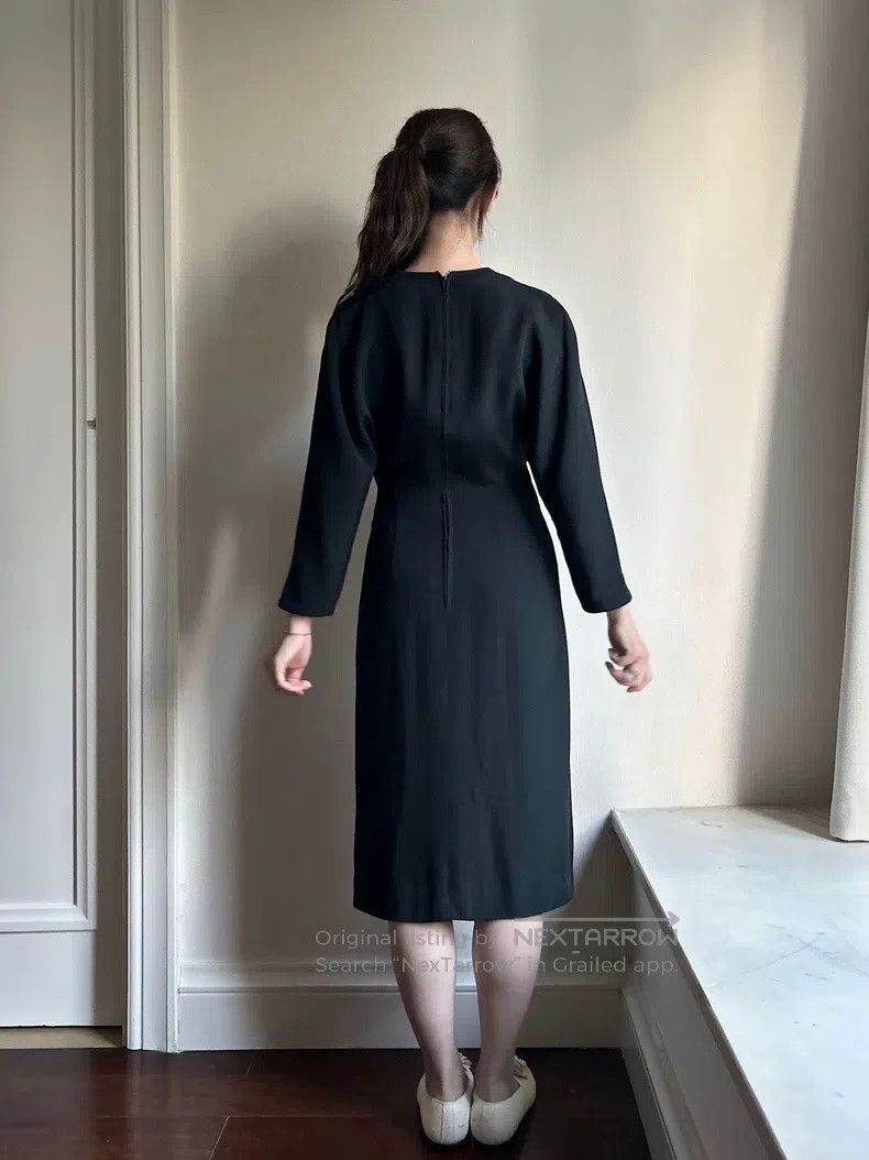Hermes Hermes Silk Wrap Neck Dress, Heavyweight Double Crepe Silk Size XS / US 0-2 / IT 36-38 - 6 Thumbnail