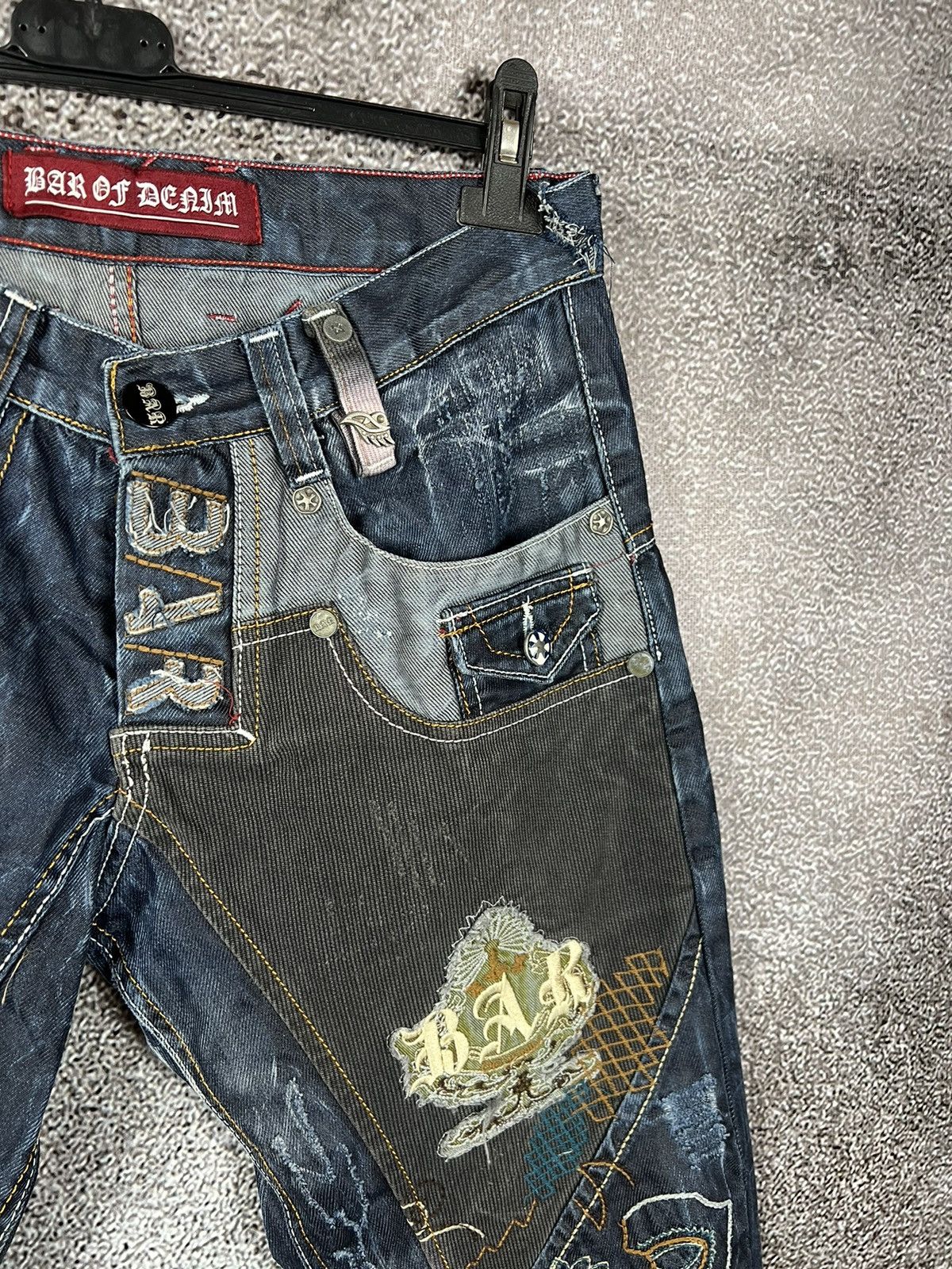 Japanese Brand Bar Magic of Denim Distressed multipocket men’s denim pants Size US 31 - 9 Thumbnail