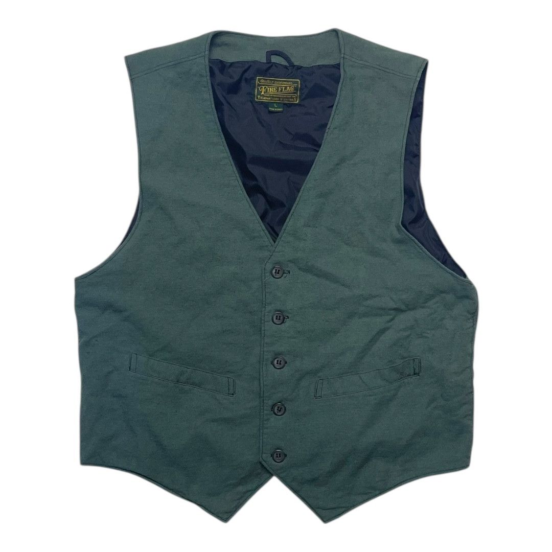 Other Vintage Fire Flag Green Vest Size US L / EU 52-54 / 3 - 1 Thumbnail