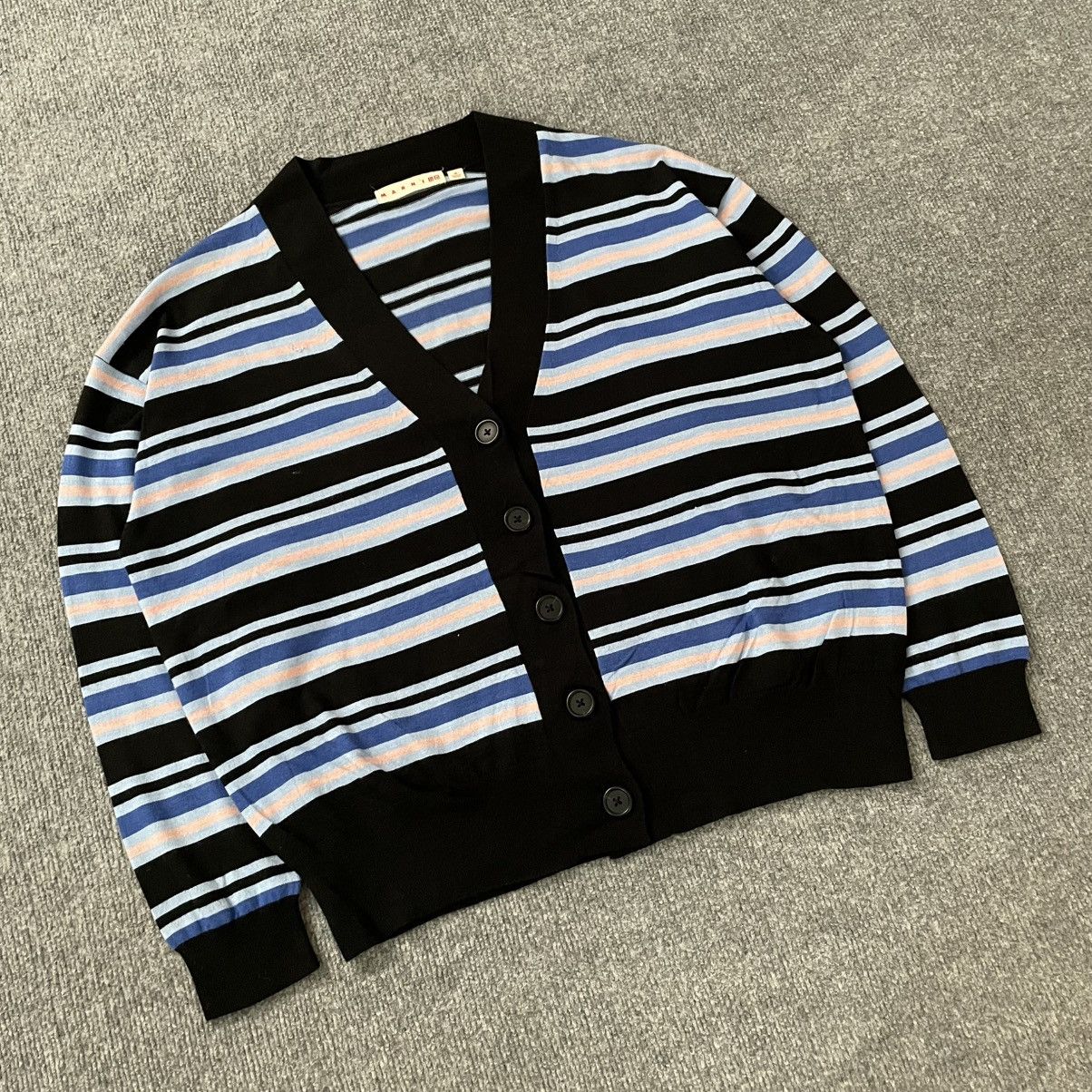 Marni Marni Uniqlo Blend Striped Cardigan Sweater Knitwear Size US M / EU 48-50 / 2 - 2 Thumbnail