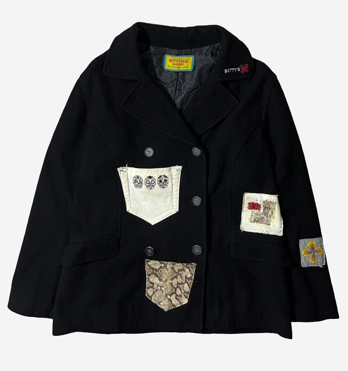 Japanese Brand Custom Made Extra Pocket Betty’s blue Double Breasted Jacket Size US M / EU 48-50 / 2 - 1 Thumbnail