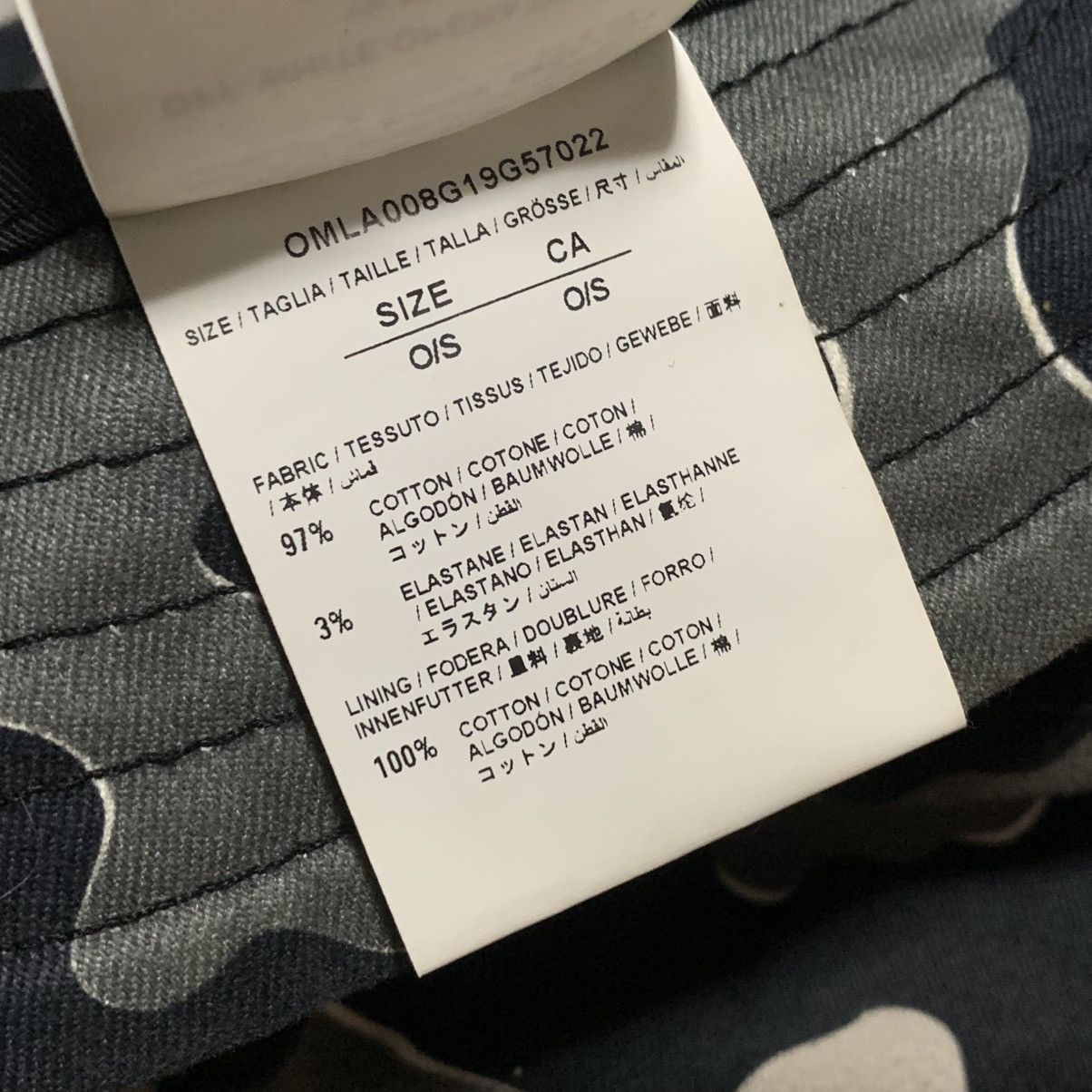Off-White Off White Bucket Hat Camouflage Print Black Grey Hat Virgil Size ONE SIZE - 10 Thumbnail