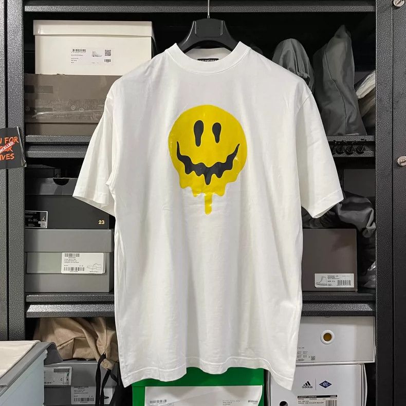 Balenciaga Balenciaga SS21 Drip Peace Large Fit melts smiley face pri Size US XS / EU 42 / 0 - 1 Thumbnail