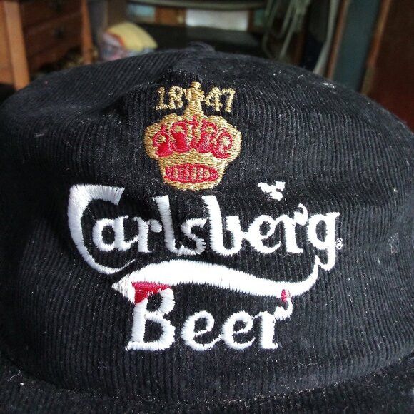 Other Vintage Carlsberg Beer Corduroy Strap Back Hat Cap Size ONE SIZE - 2 Thumbnail