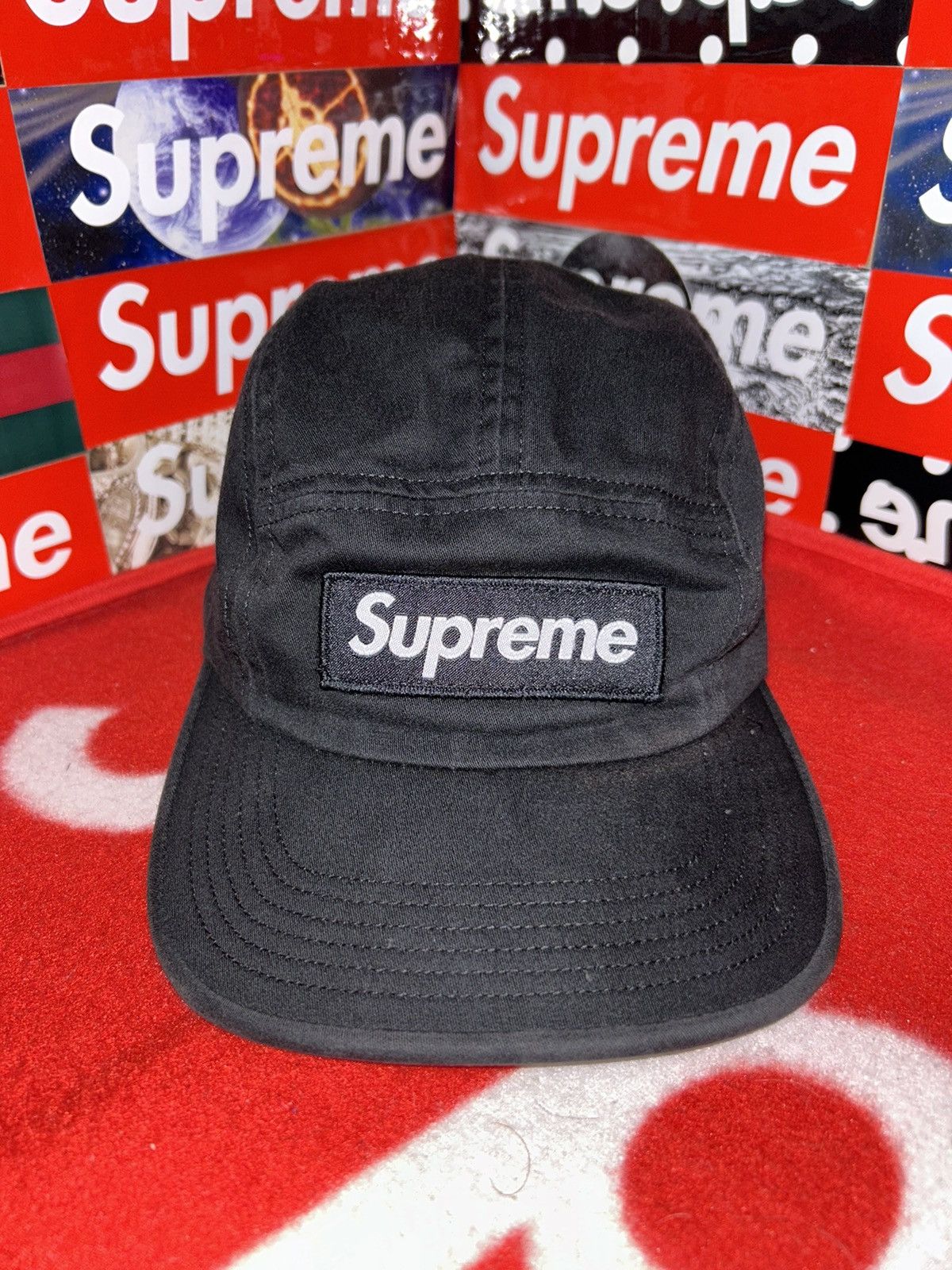 Supreme Supreme Military Black Camp Cap SUPNY-20 | Grailed