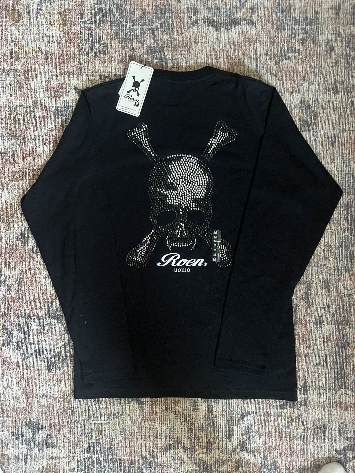 Japanese Brand × Roen Long Sleeve Roen T-Shirt with Swarovski Crystal Design Size US M / EU 48-50 / 2 - 3 Thumbnail