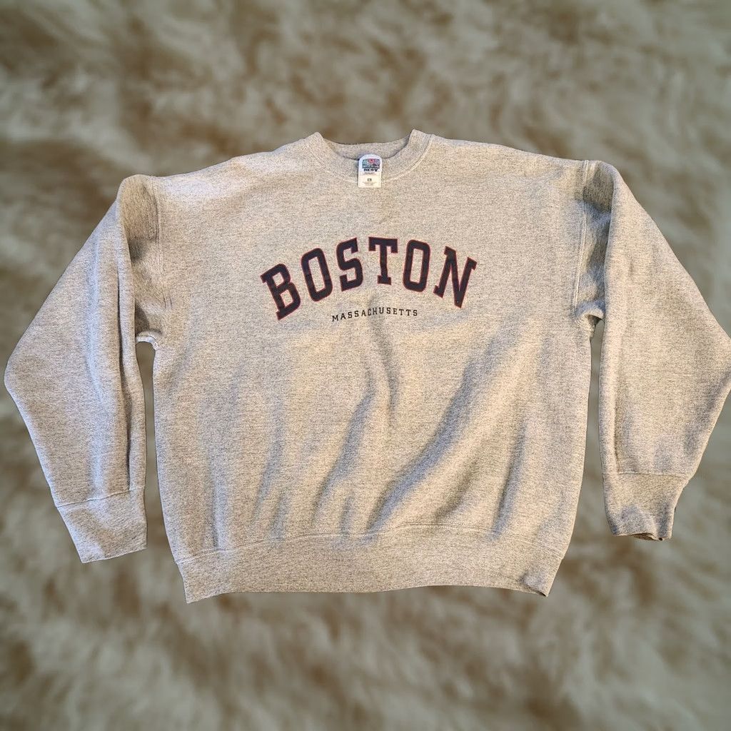 Fruit Of The Loom VINTAGE Fruit Of The Loom Sweatshirt Gray Red Sox XL Adult 90s Size US XL / EU 56 / 4 - 1 Thumbnail